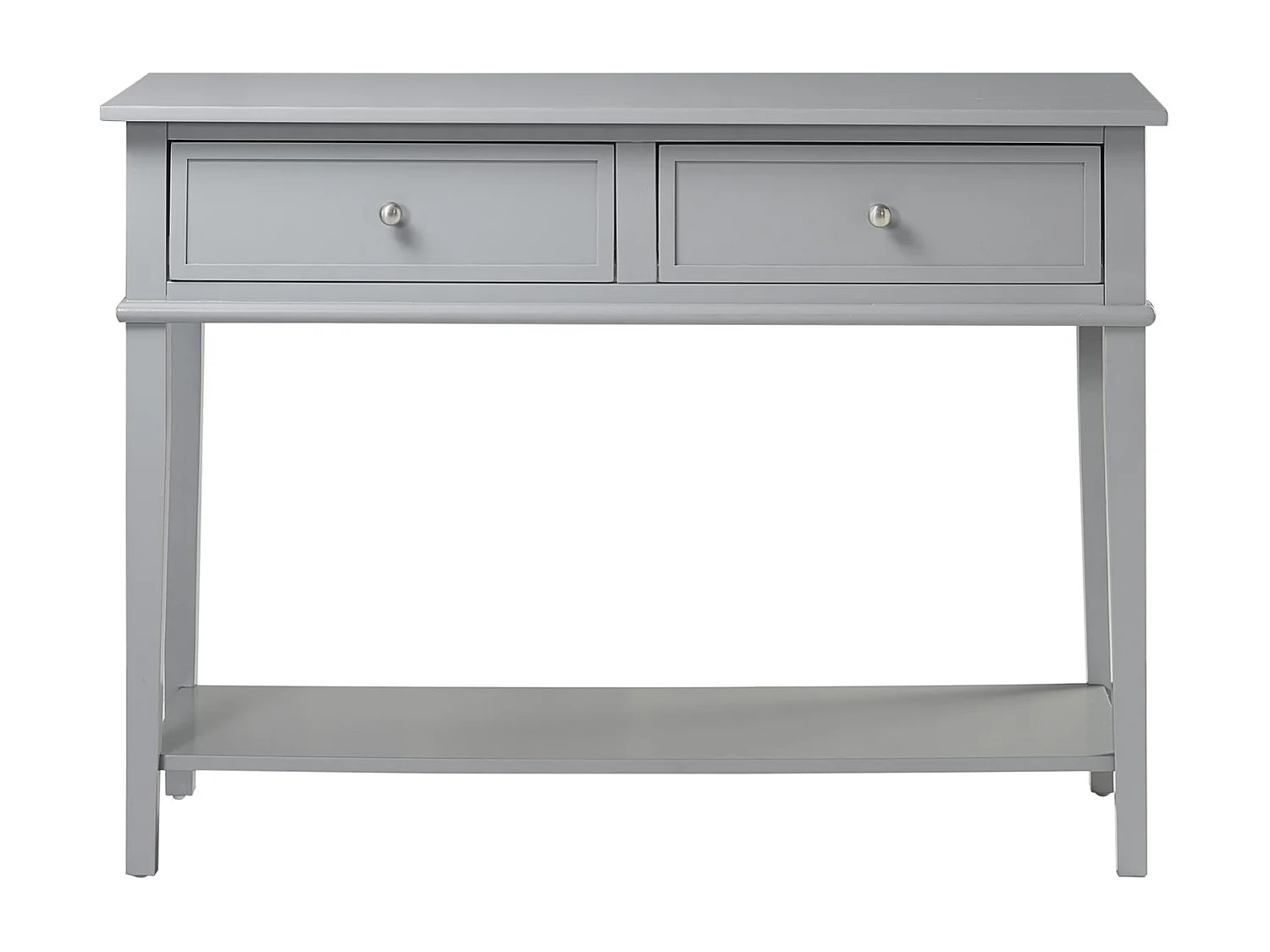 Franklin | Table console avec 2 tiroirs en MDF gris