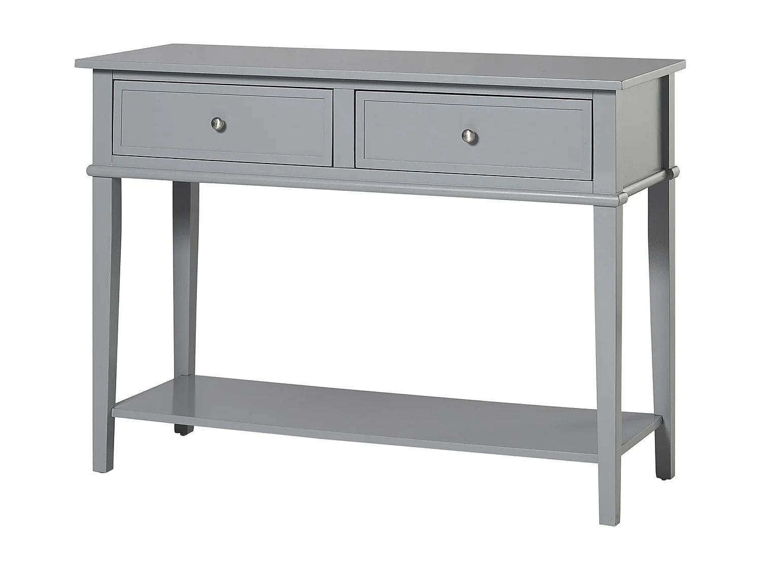 Franklin | Table console avec 2 tiroirs en MDF gris
