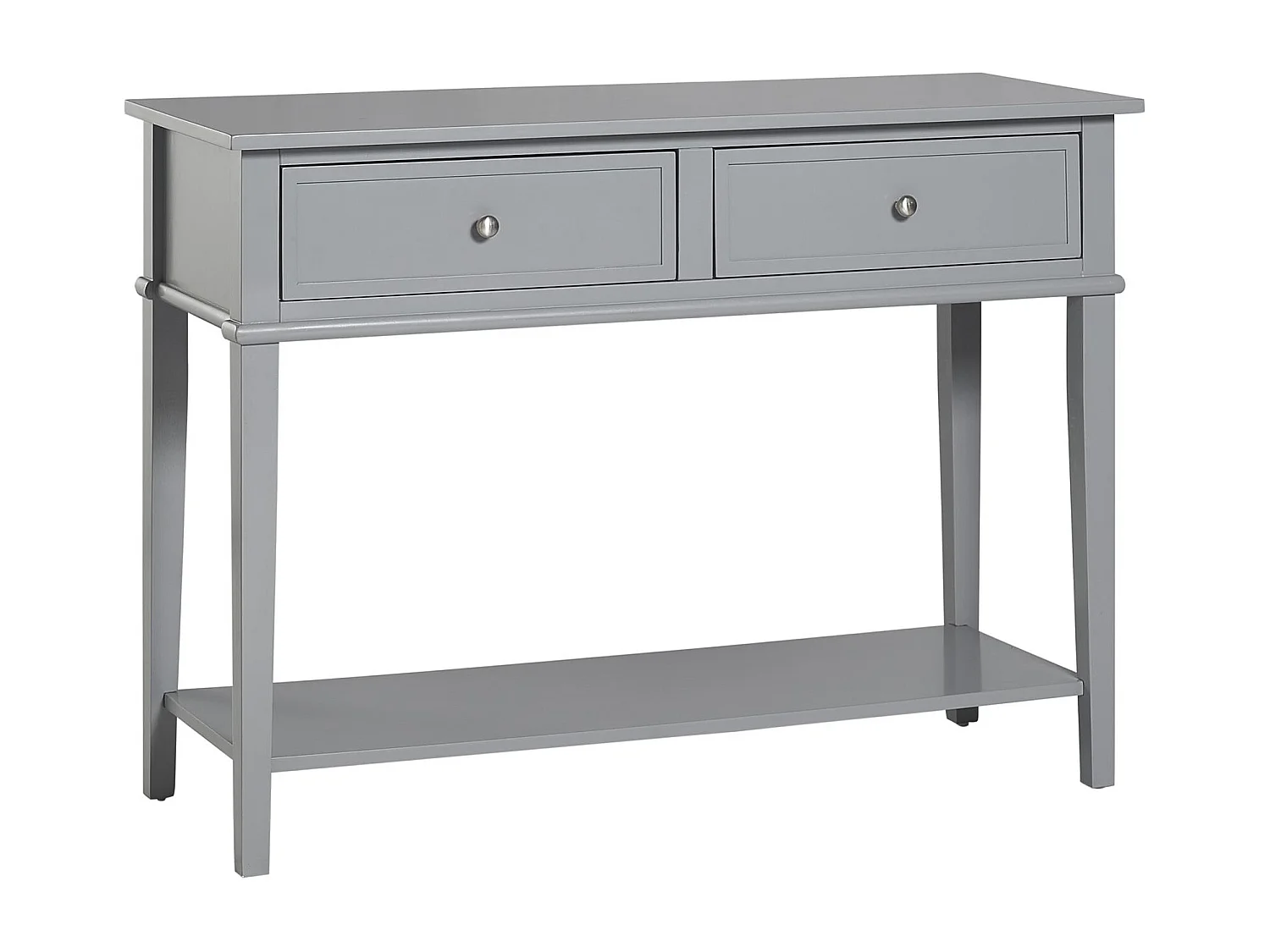 Franklin | Table console avec 2 tiroirs en MDF gris