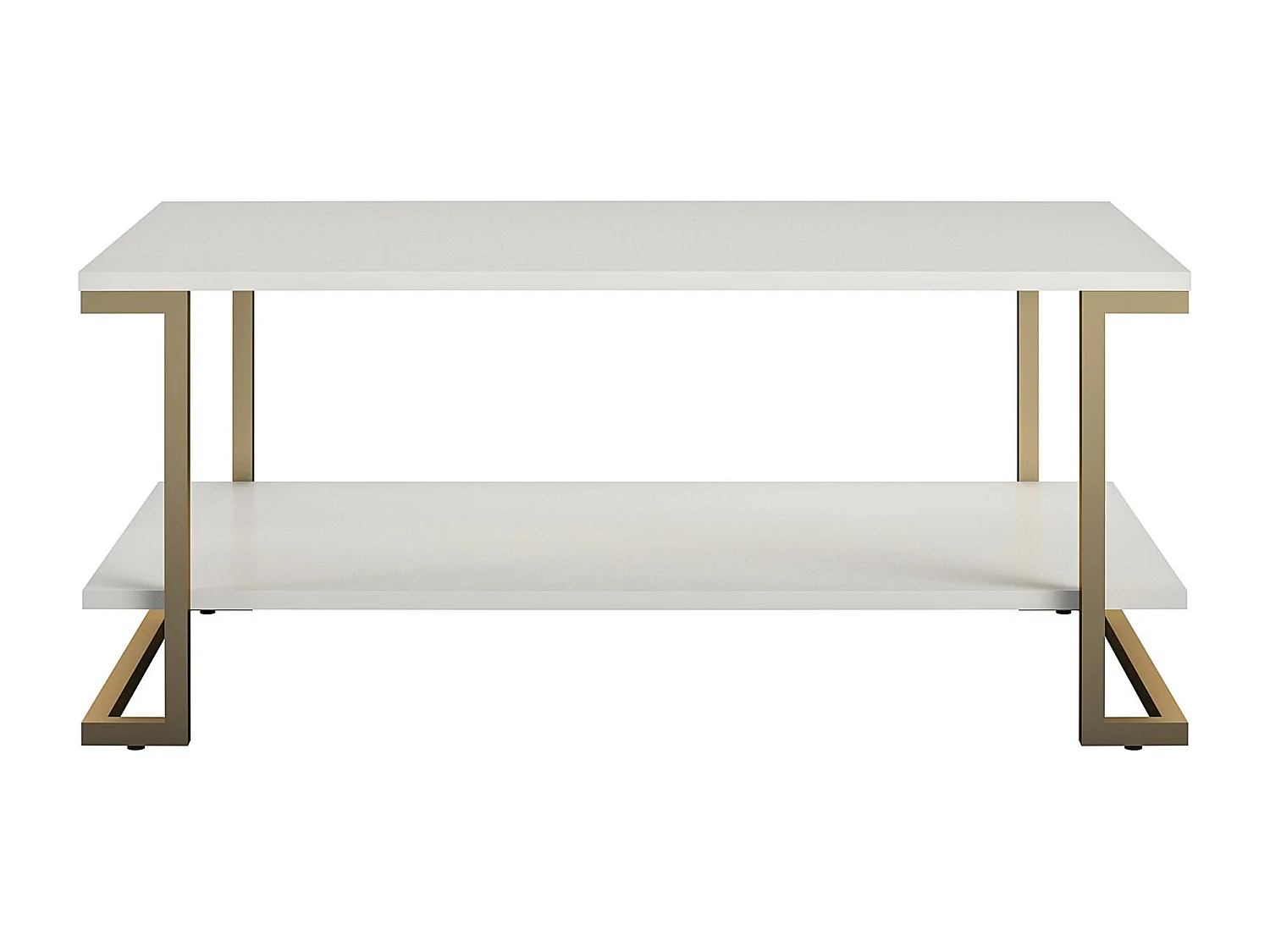 Couchtisch mit 1 Ablage in MDF weiß