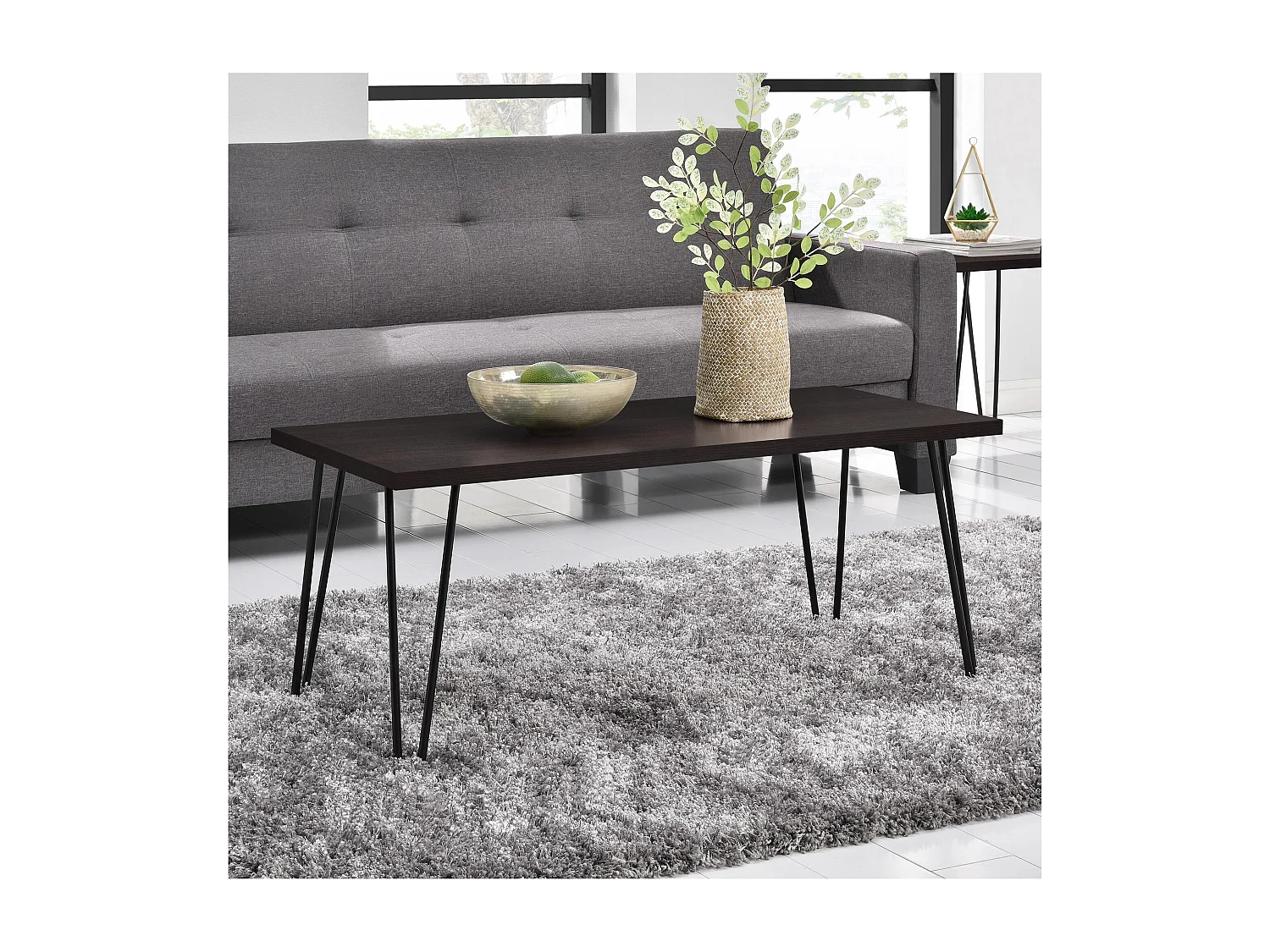 Owen | Table basse rectangulaire en aspect bois espresso