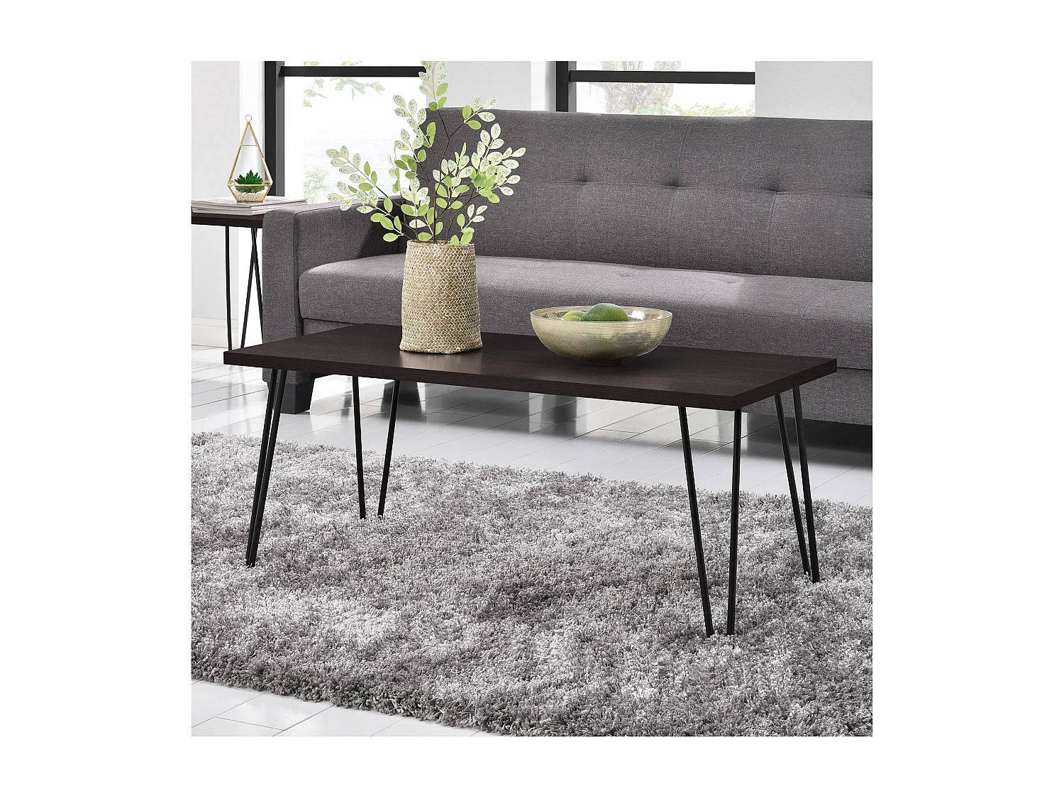 Owen | Table basse rectangulaire en aspect bois espresso