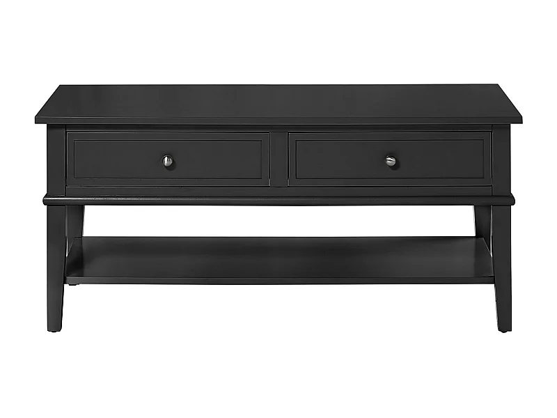 Salontafel met 2 laden in MDF zwart