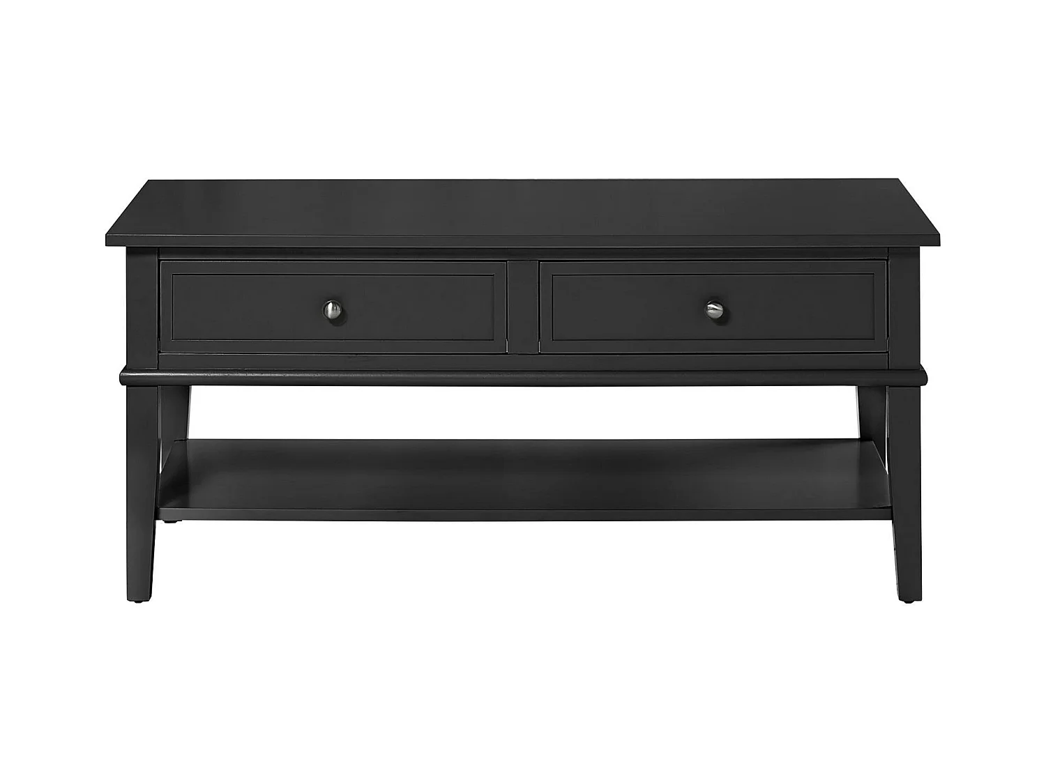 Franklin | Table basse avec 2 tiroirs en MDF Noir