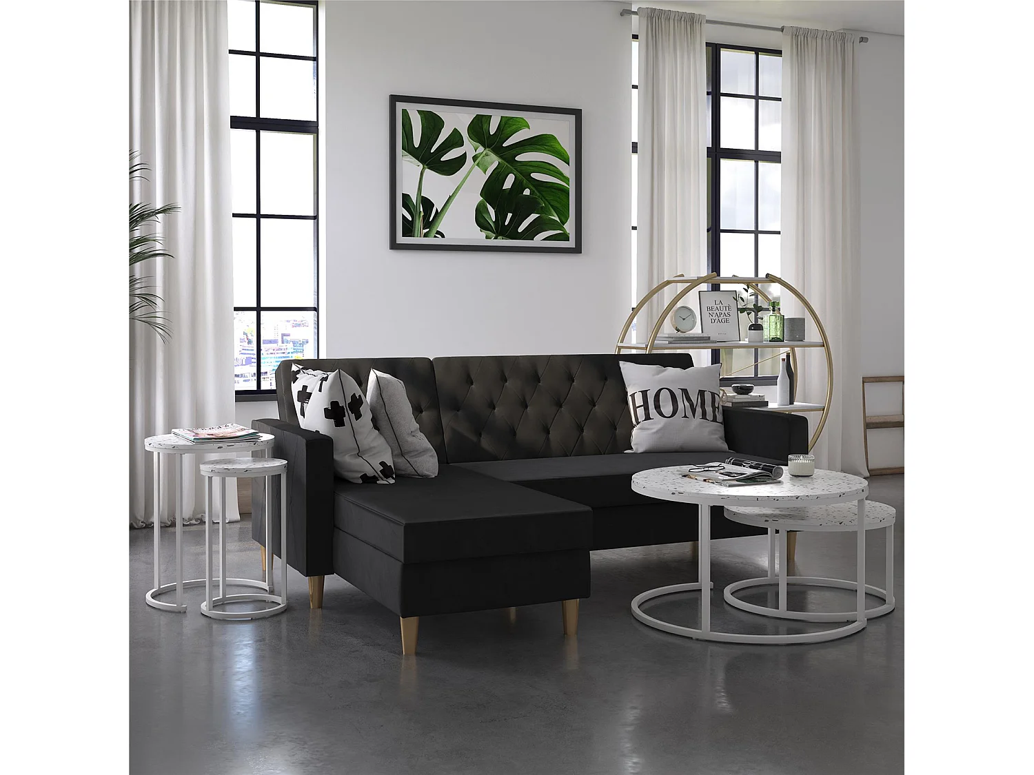 Amelia | Tables gigognes en MDF terrazzo