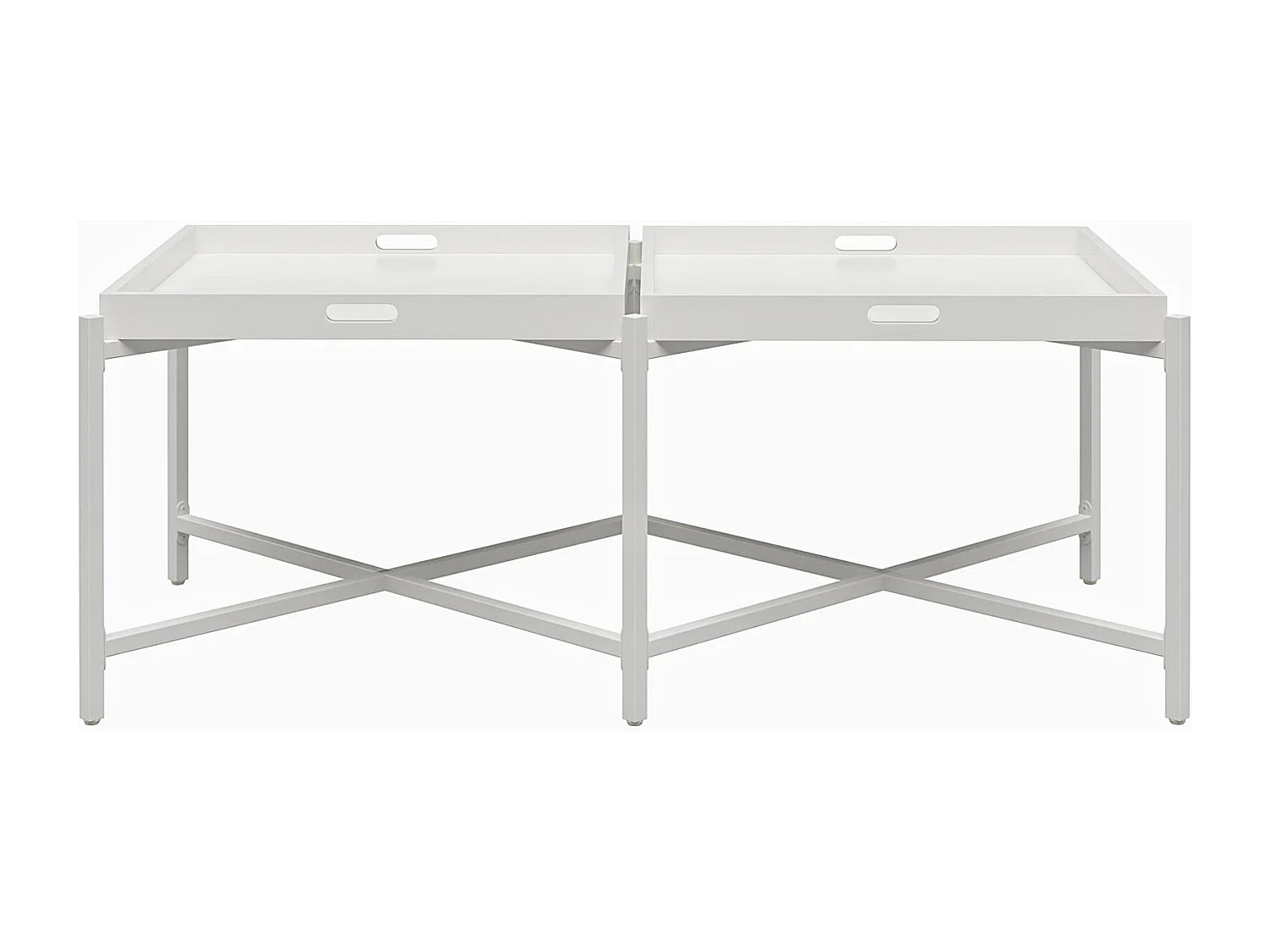 Poly | Table basse avec plateau amovible en MDF blanc