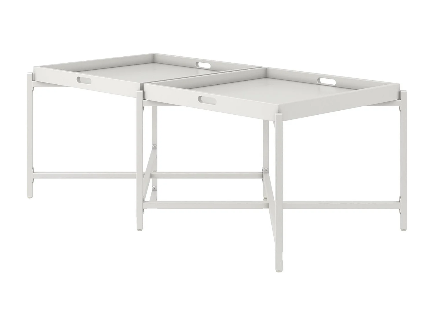 Poly | Table basse avec plateau amovible en MDF blanc