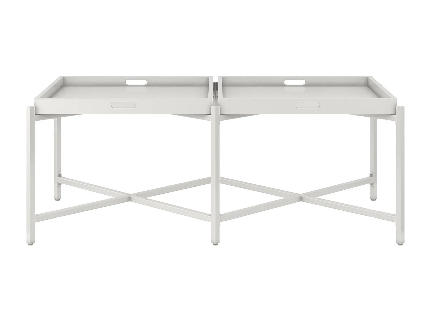 Poly | Table basse avec plateau amovible en MDF blanc