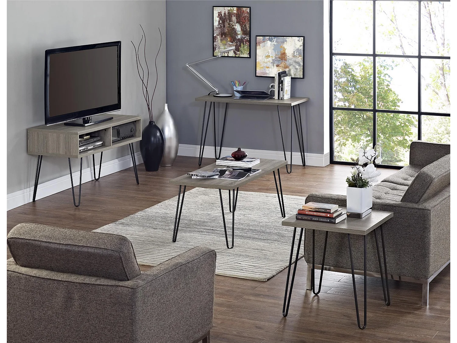 Salontafel Rechthoekig in gelamineerd spaanplaat eiken