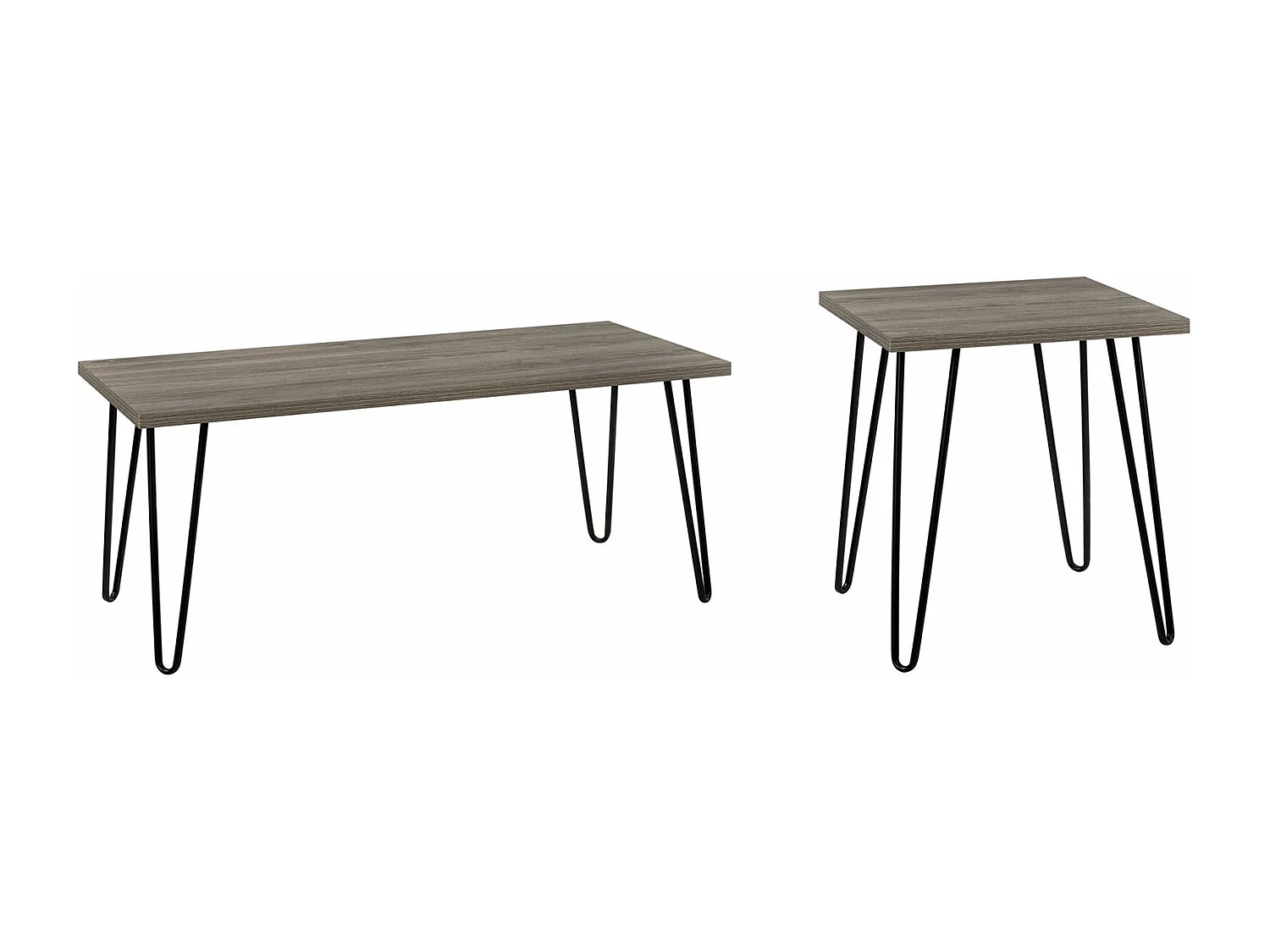 Couchtisch Rechteckig aus laminierter Spanplatte Eiche