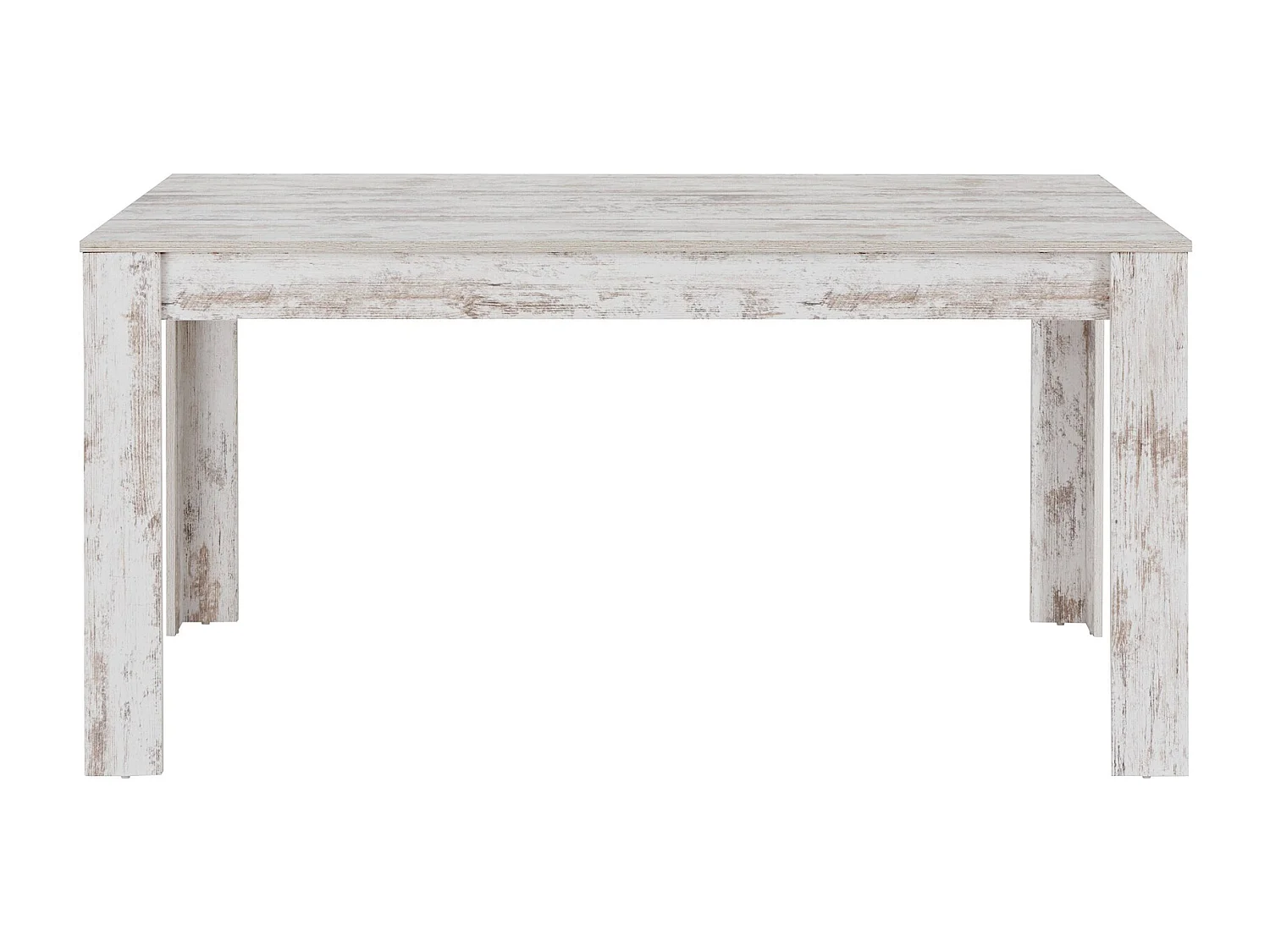 Lynn-Antiek witte MDF 160x90 cm 8 persoons eettafel