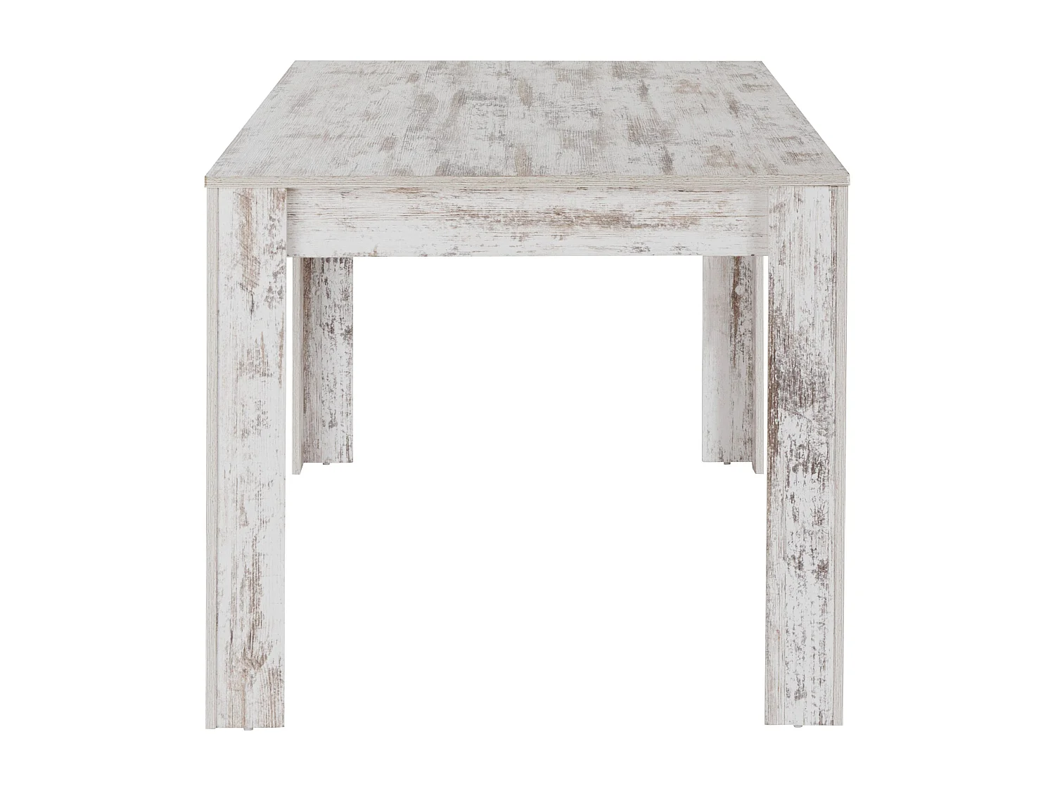 Lynn-Antiek witte MDF 160x90 cm 8 persoons eettafel