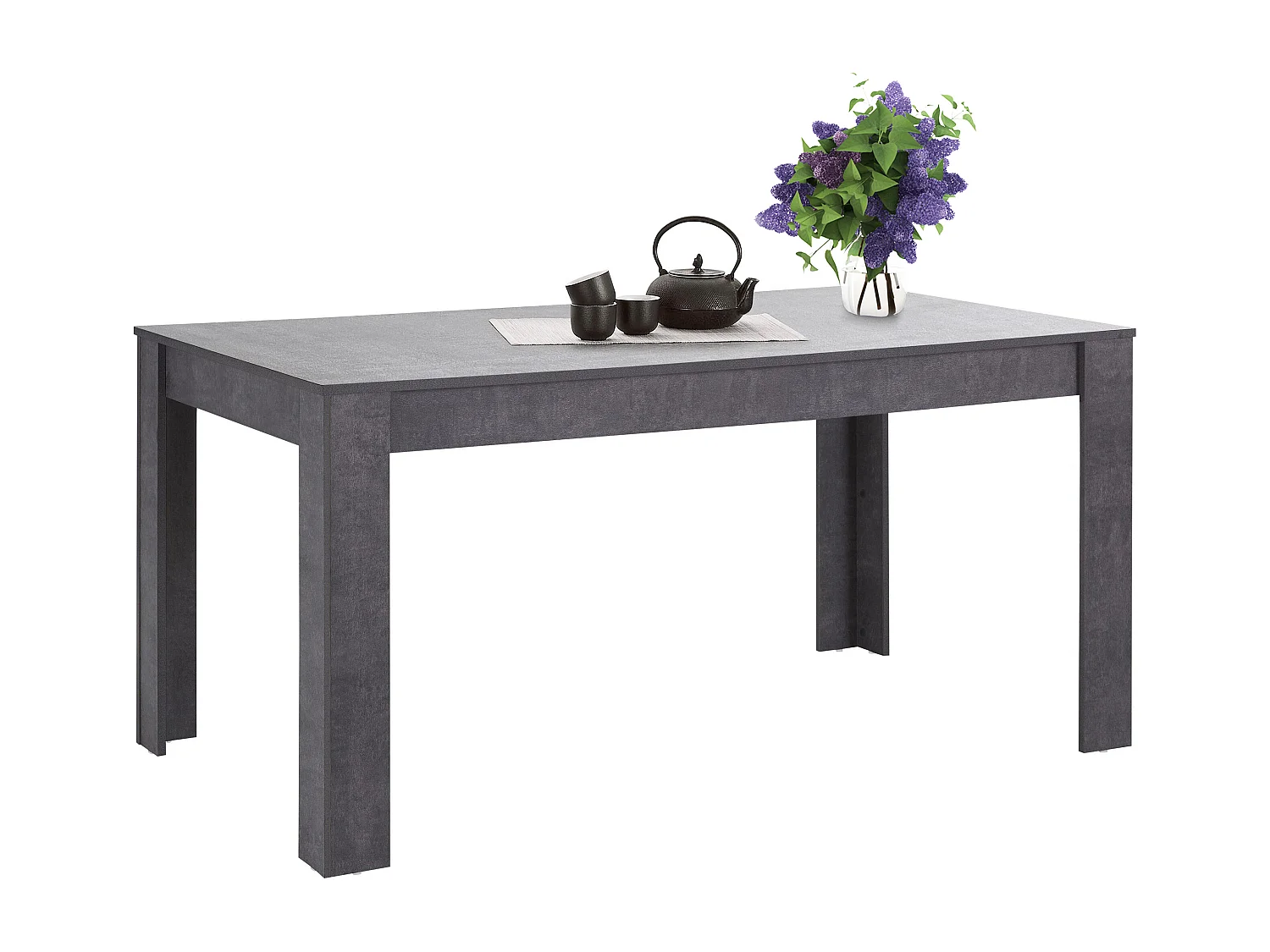 Lynn | Table à manger en MDF ardoise