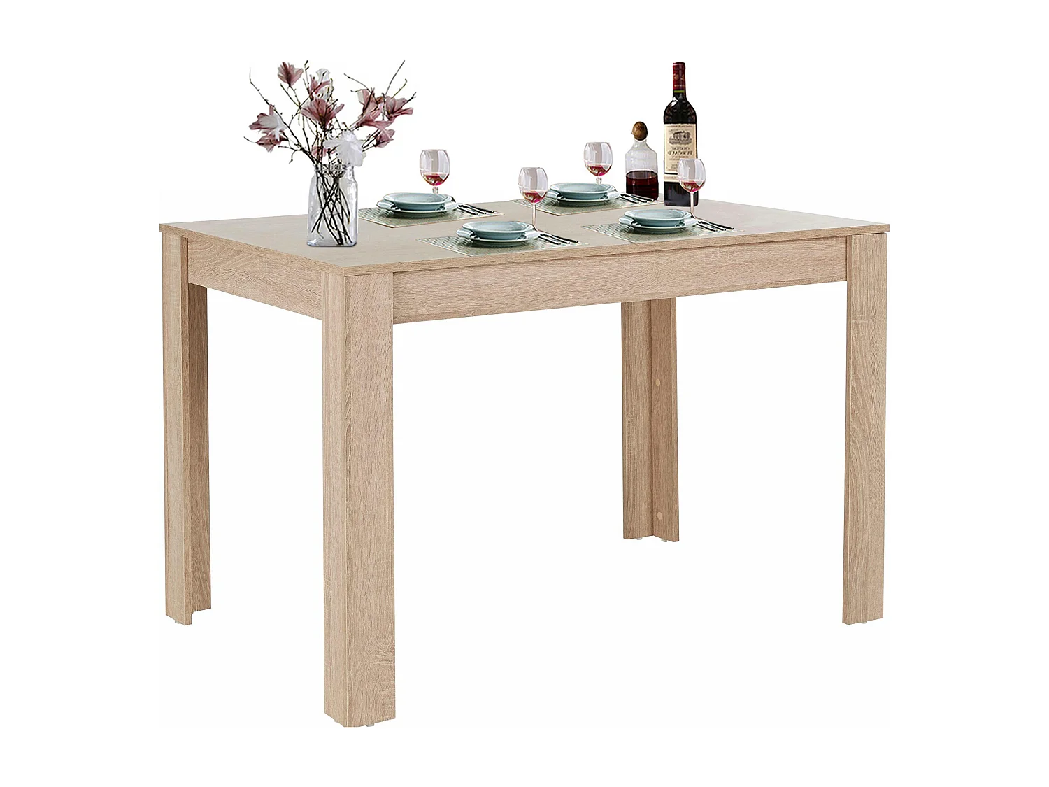 Lynn | Table à manger en MDF chêne