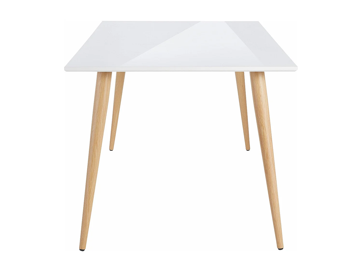 Aspen | Table à manger haute brillance en MDF blanc