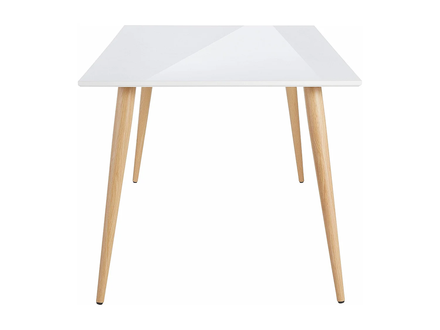 Aspen | Table à manger haute brillance en MDF blanc