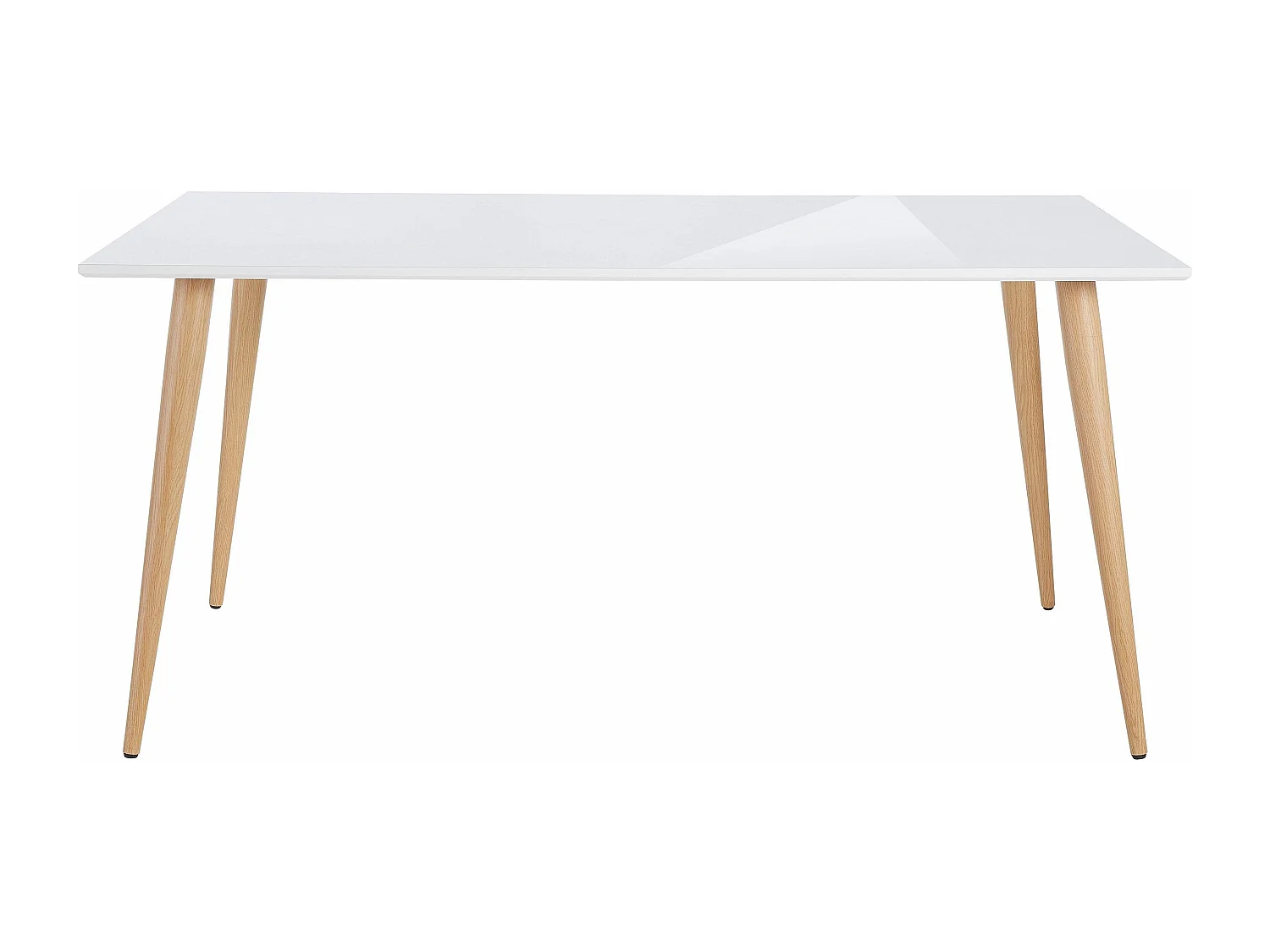 Aspen | Table à manger haute brillance en MDF blanc