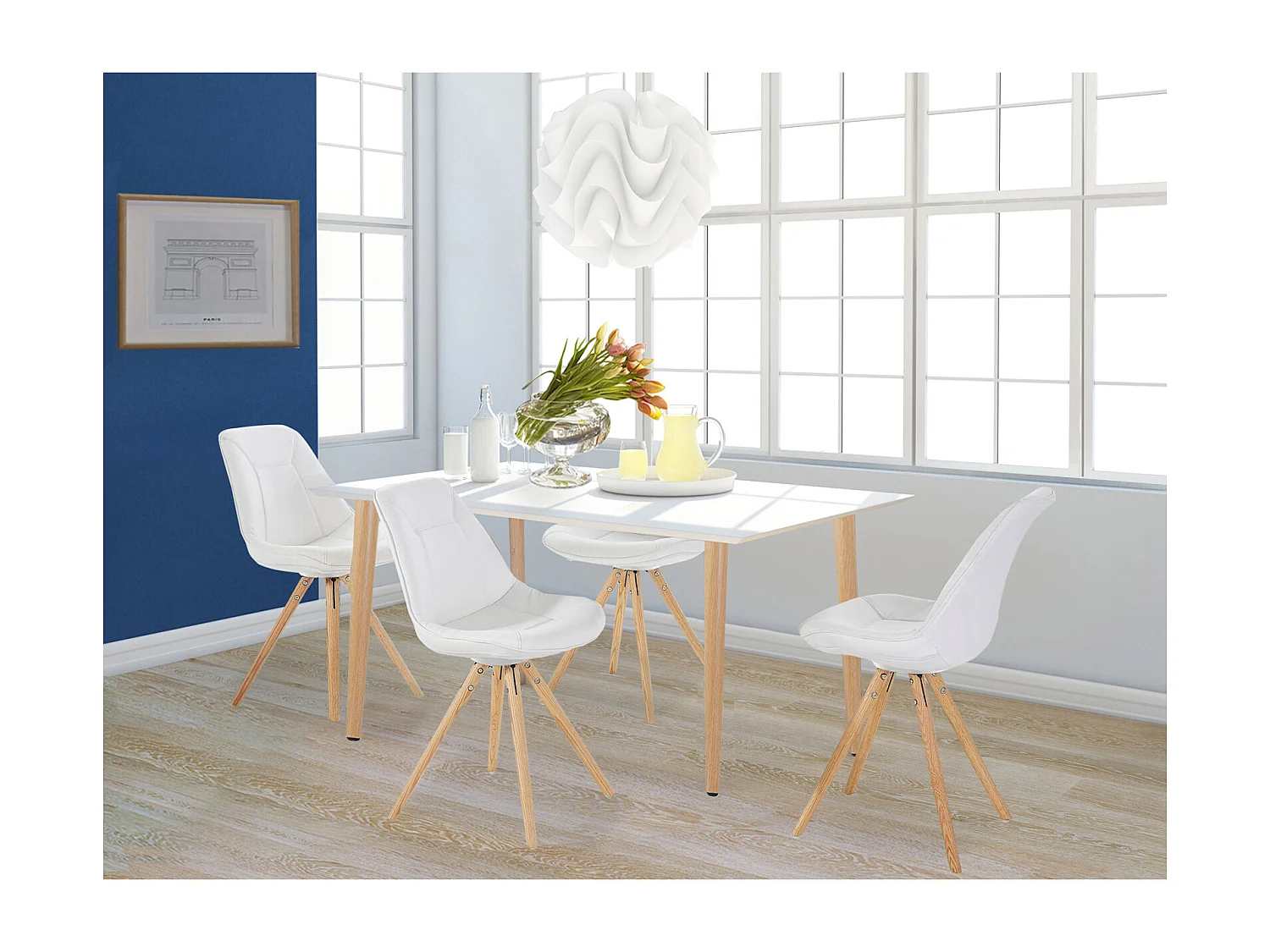 Esstisch Hochglanz in MDF weiß