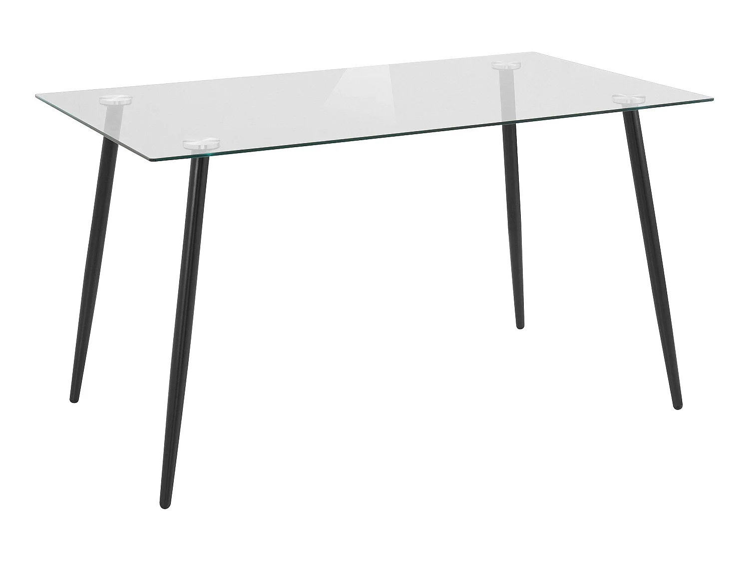 Tavolo da pranzo in vetro trasparente