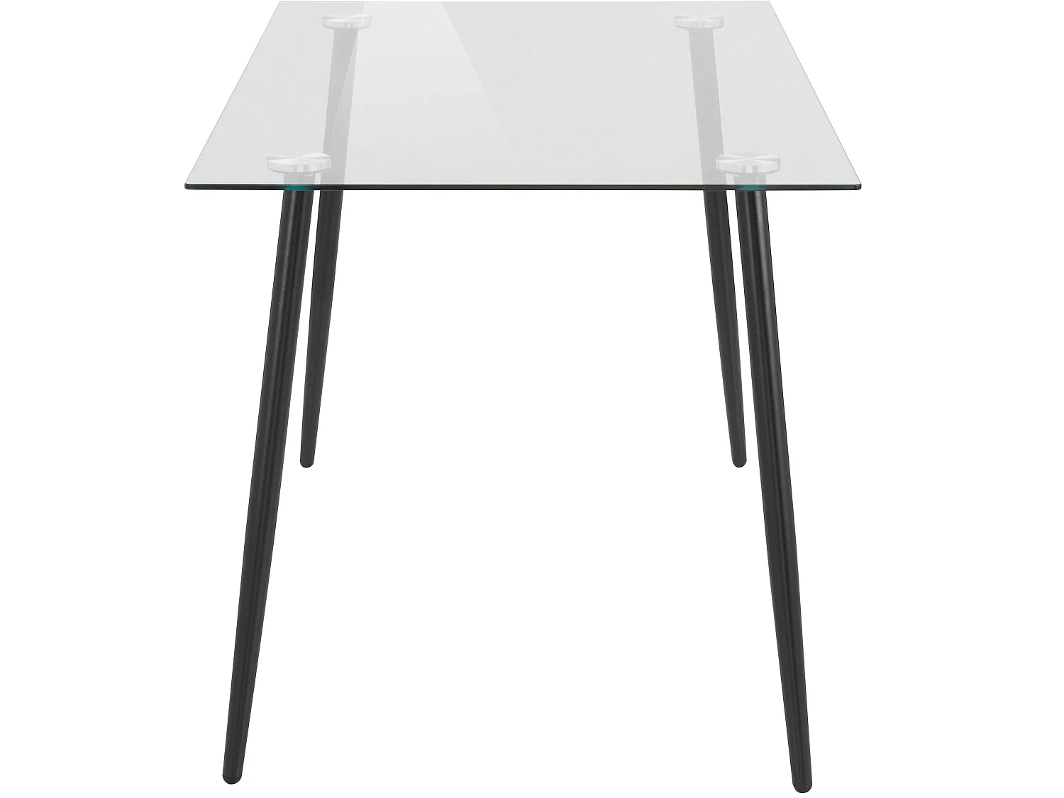 Danny | Table à manger en verre transparent