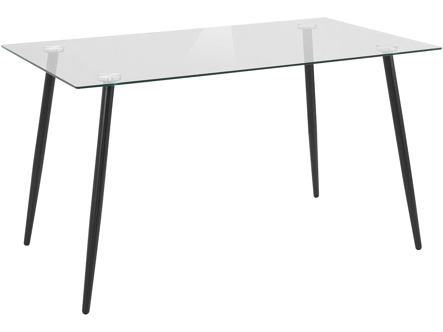 Danny | Table à manger en verre transparent