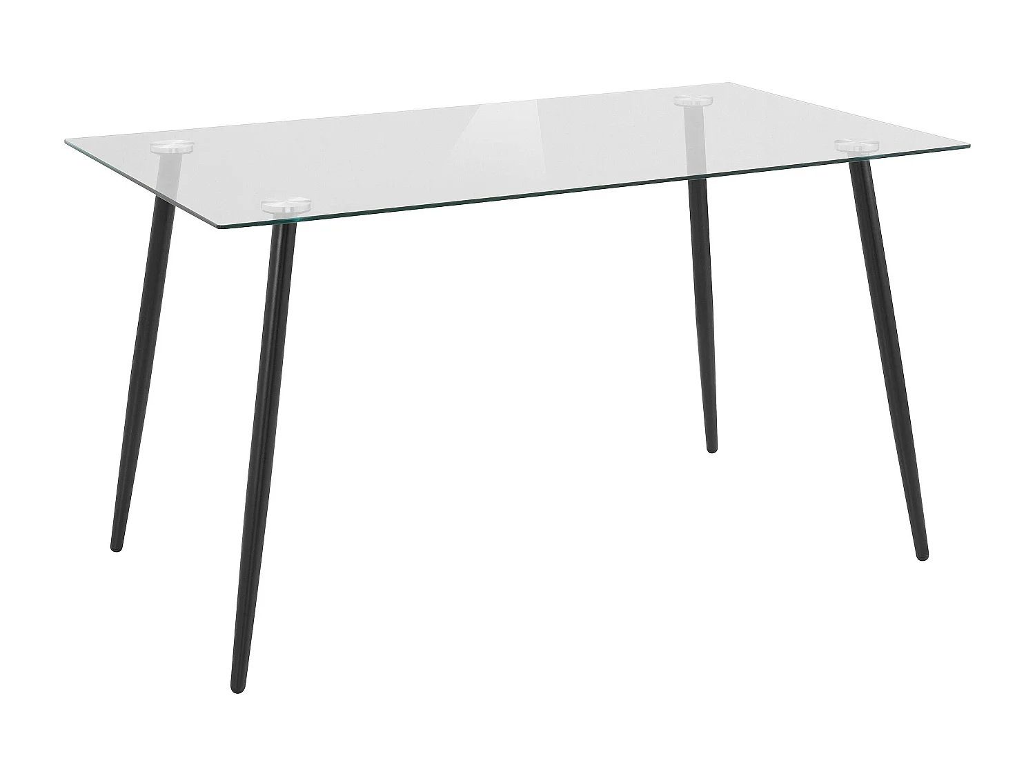 Danny | Table à manger en verre transparent