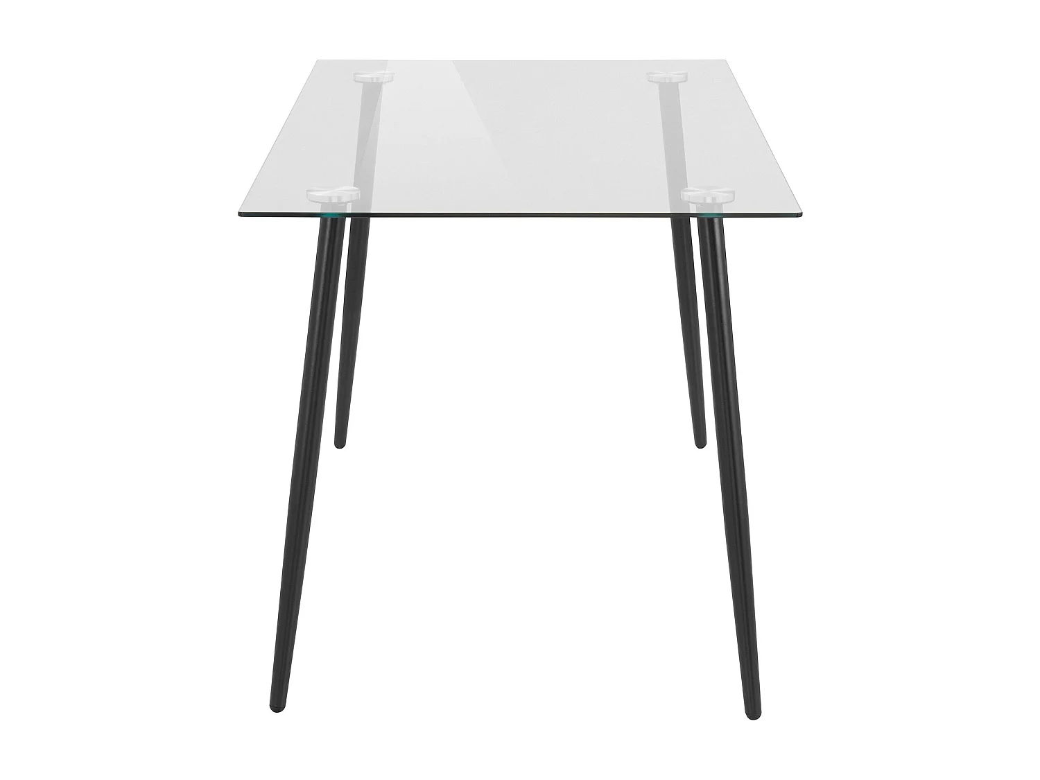 Danny | Table à manger en verre transparent