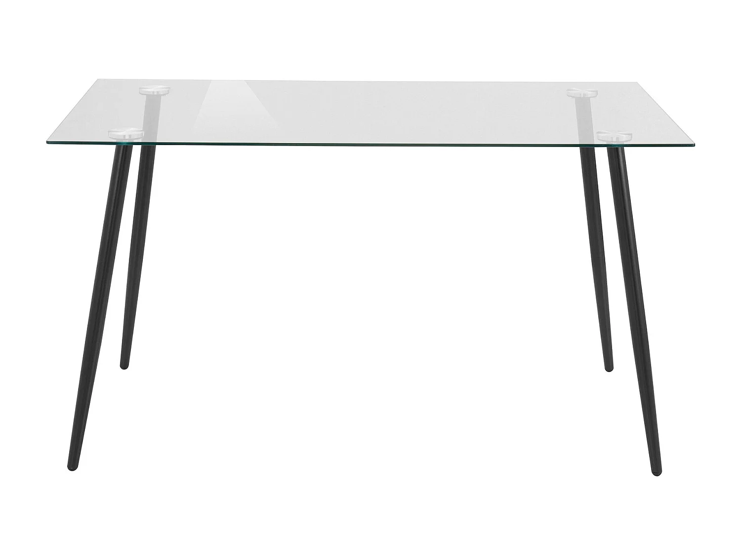 Danny | Table à manger en verre transparent