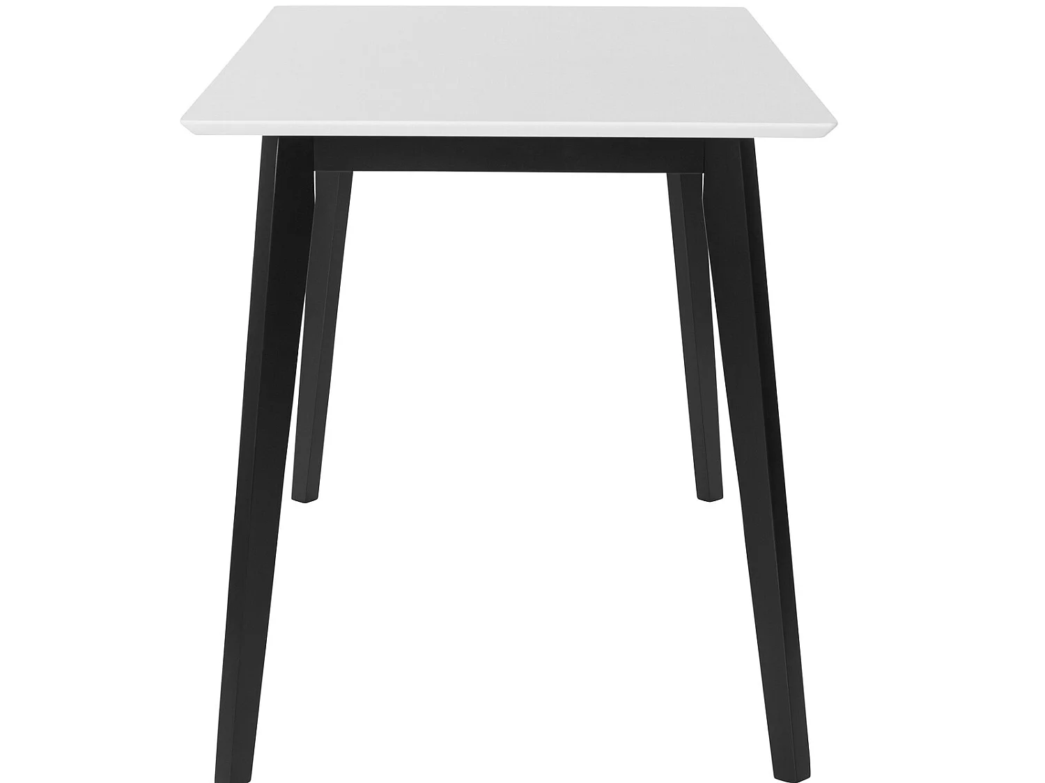 Cody | Table à manger rectangle en MDF blanc avec cadre en pin noir