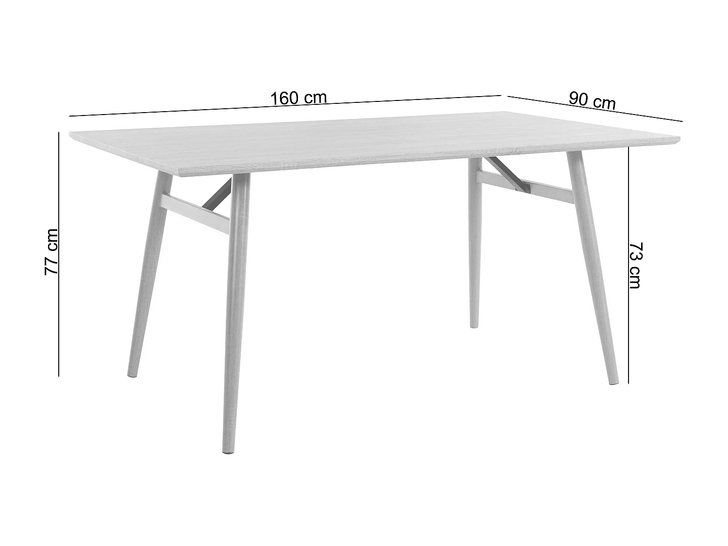 Esstisch aus MDF-Eiche