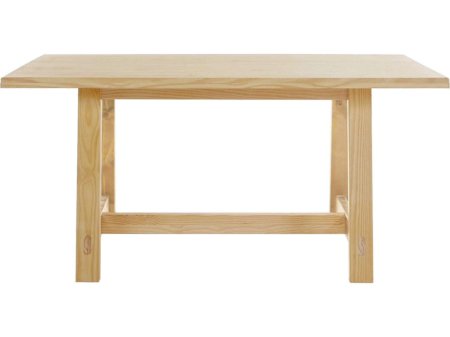 Mesa de comedor en pino natural.