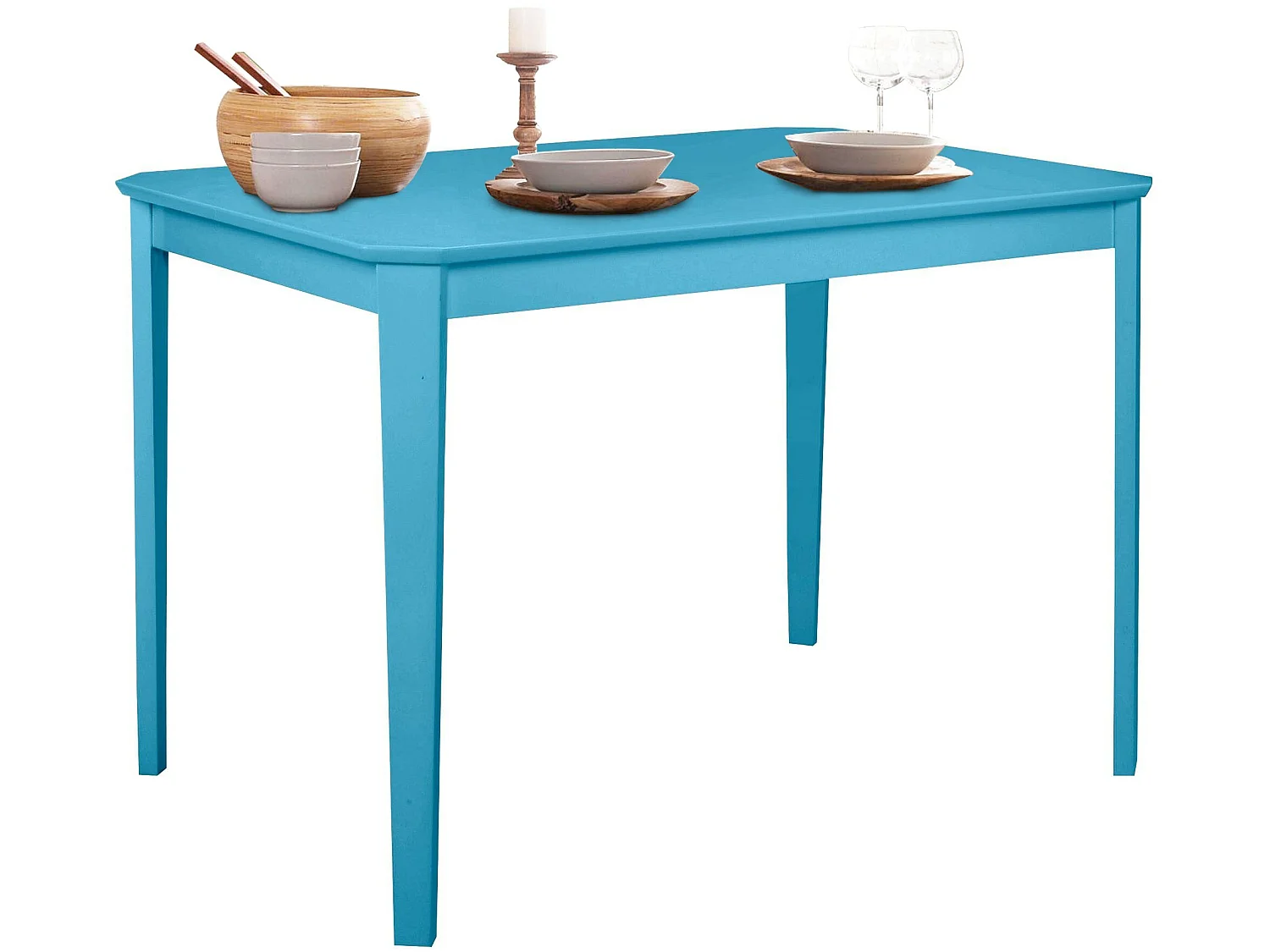 Trend | Table à manger en MDF bleu