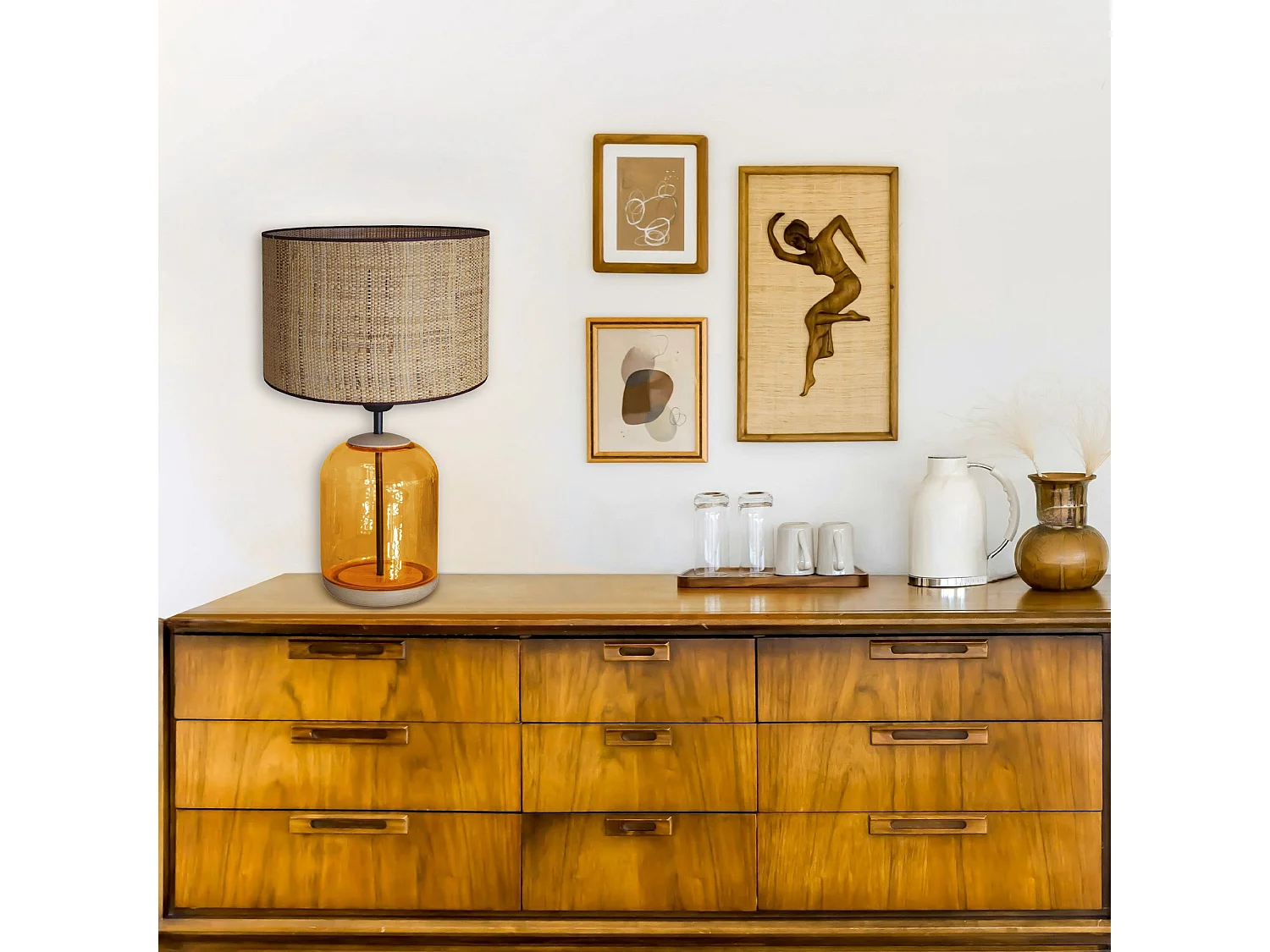 Cabndeeiro de escritório TOSEL ADONIS metal arqueado alumínio D30 x  H45  cm