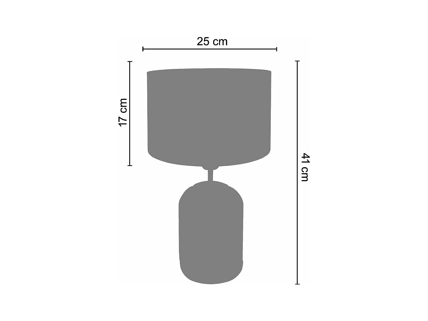 Cabndeeiro de escritório TOSEL IRON metal articulado antracite D17 x  H66  cm
