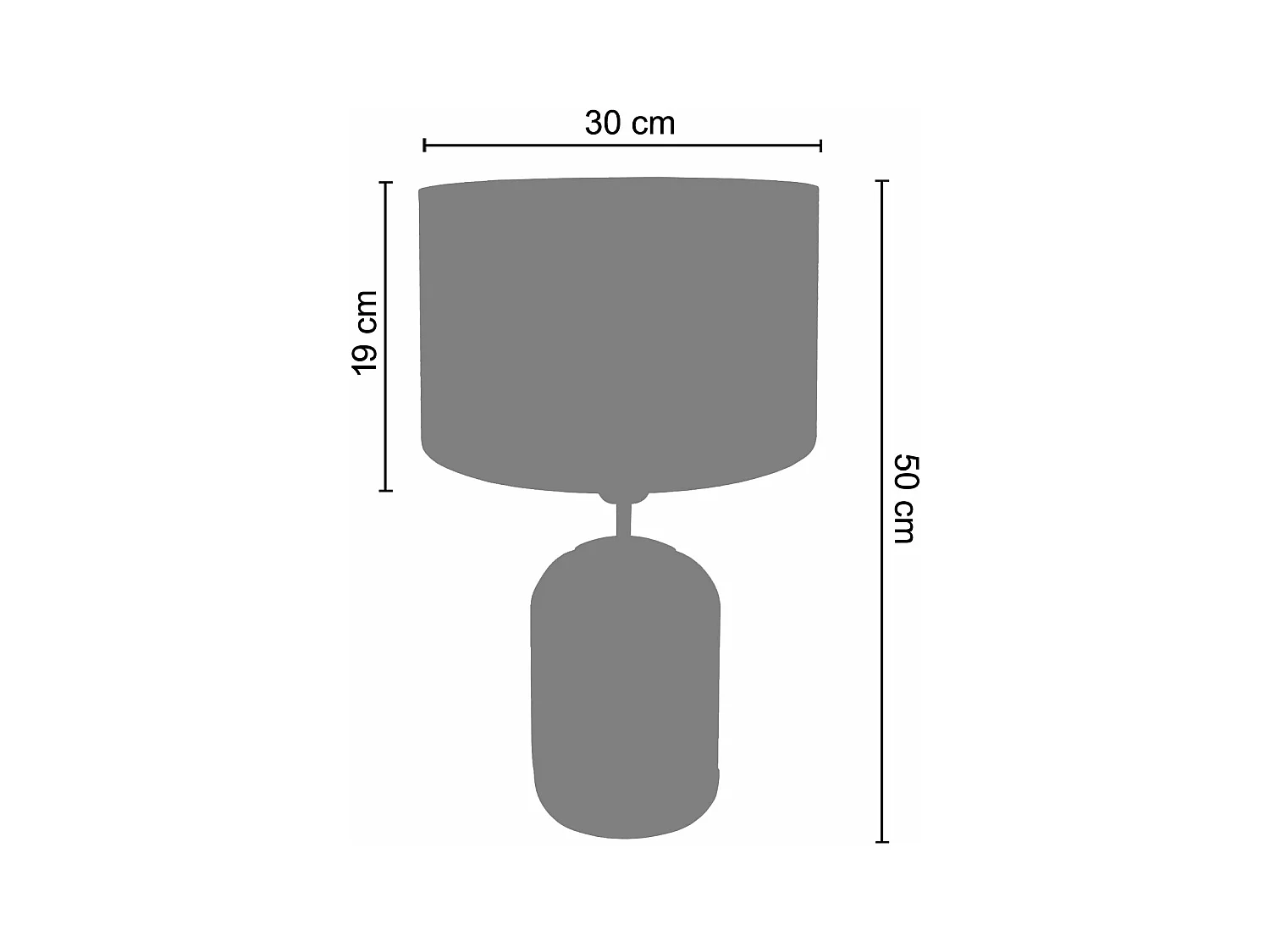 Cabndeeiro de escritório TOSEL ASTER metal arqueado preto D30 x  H45  cm