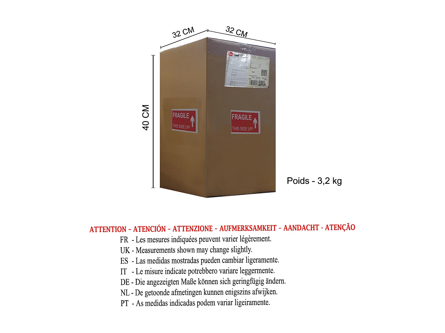 Cabndeeiro de escritório TOSEL LOFOTEN tecido articulado castanho D28 x  H70  cm