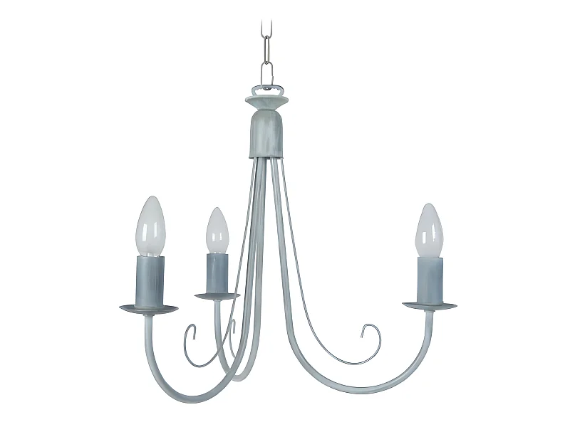 Lustre TOSEL CÔTE D'IVOIRE lâmpada decorativa braço cinza D48 x  H80  cm