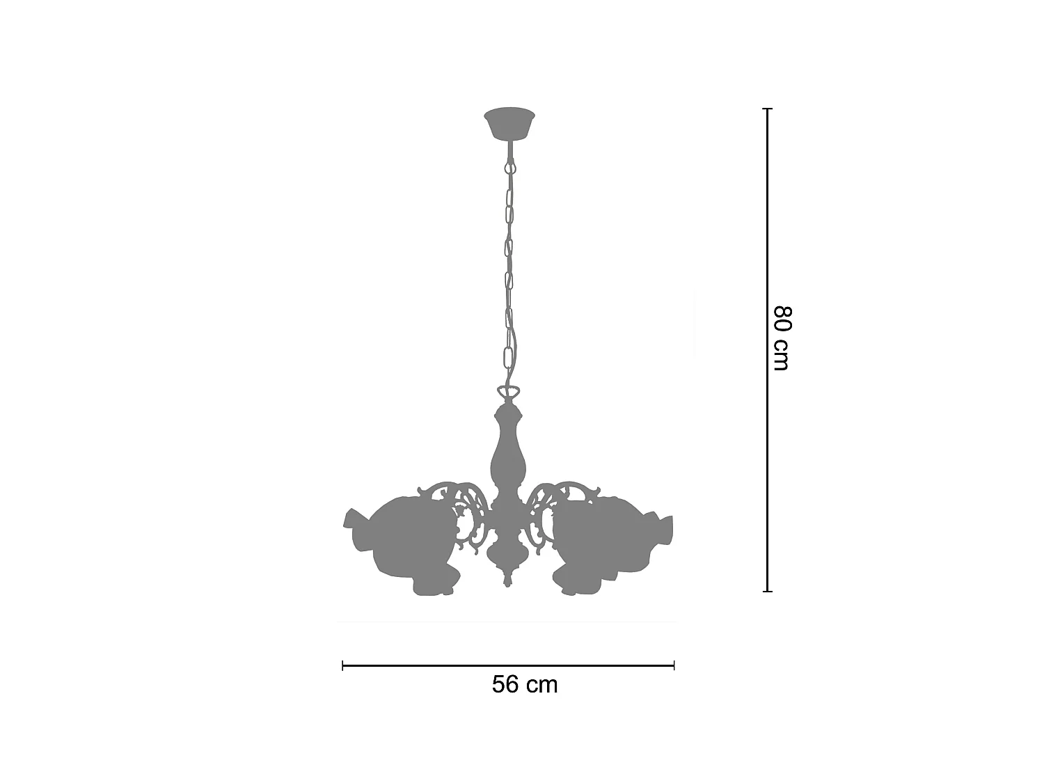 Lustre TOSEL PAMPILLES lâmpada decorativa braço transparente D60 x  H90  cm