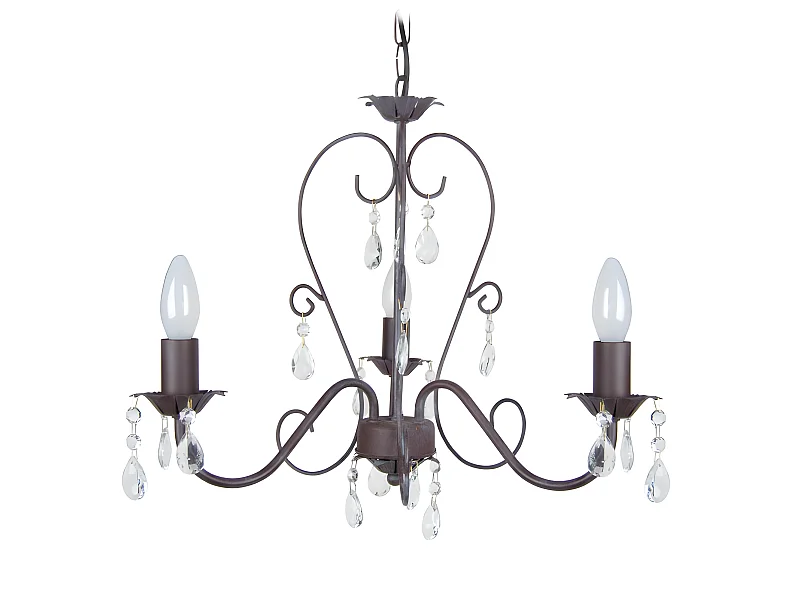 Lustre TOSEL PAMPILLES C lâmpada decorativa braço claro D52 x  H67  cm