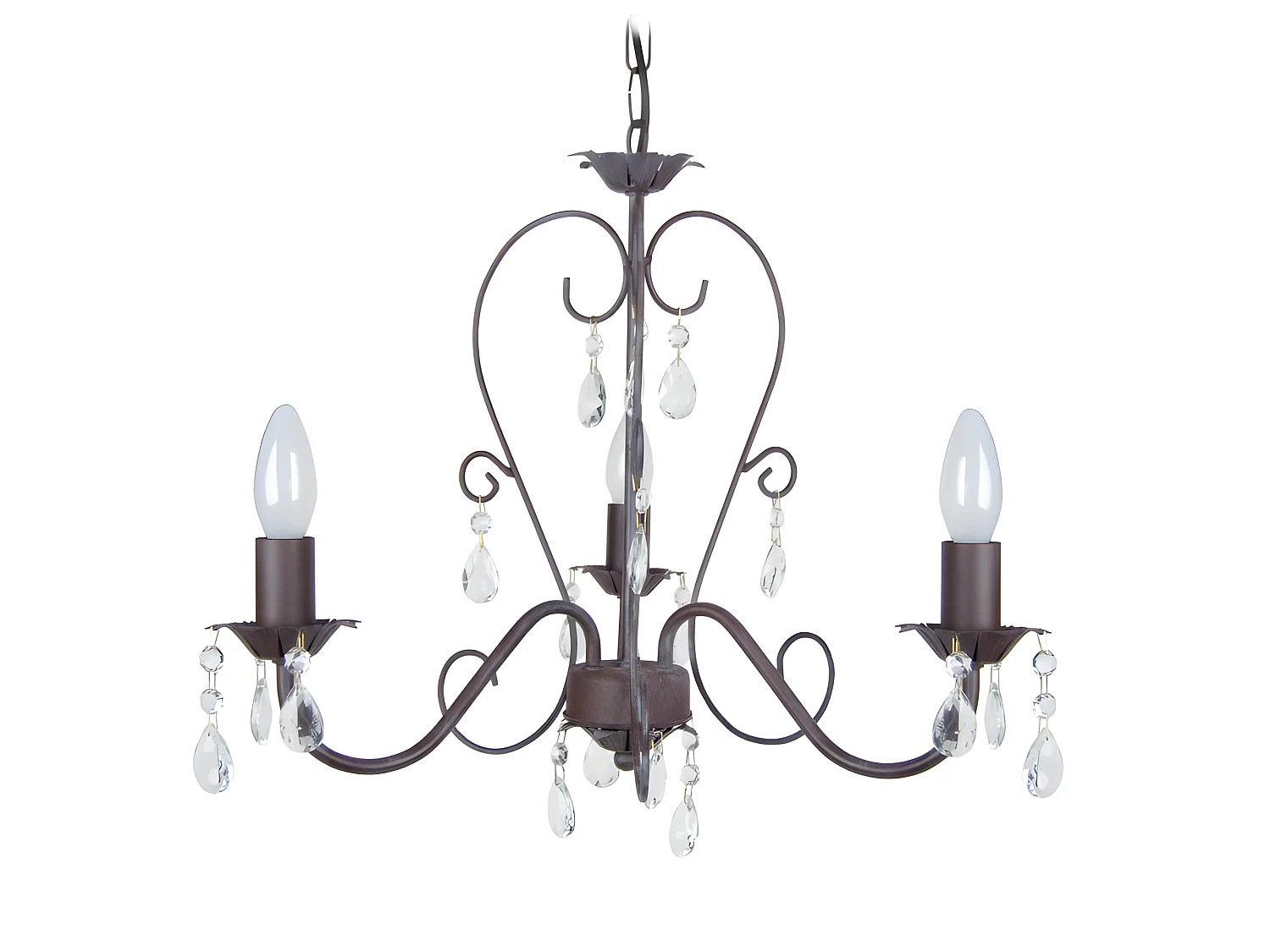 Lustre TOSEL PAMPILLES C lâmpada decorativa braço claro D52 x  H67  cm