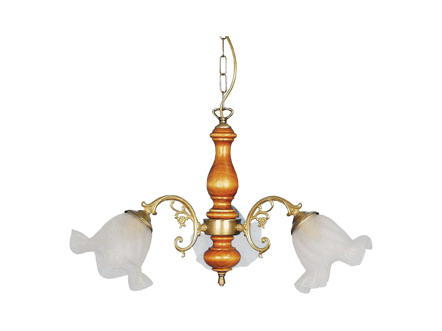 Lustre TOSEL PAMPILLES lâmpada decorativa abaulado âmbar D24 x  H46  cm