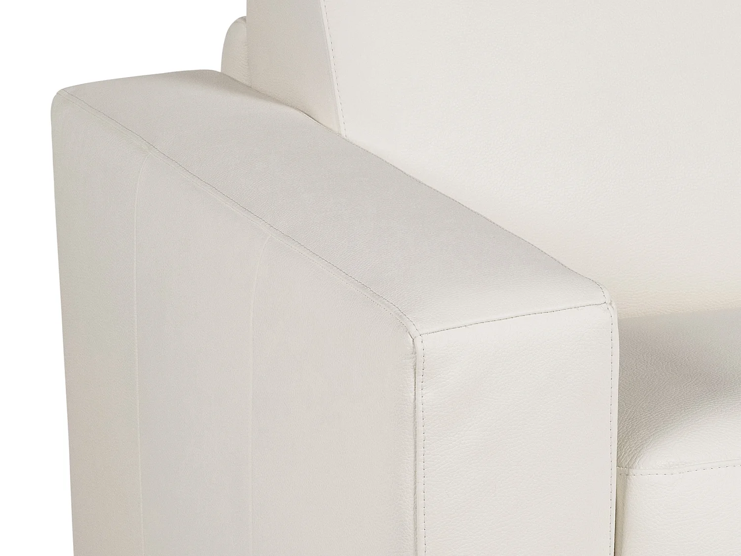 3-sitssoffa med bäddfunktion express 100% vitt buffellädersäng madrass 16 cm. DELECTEA II