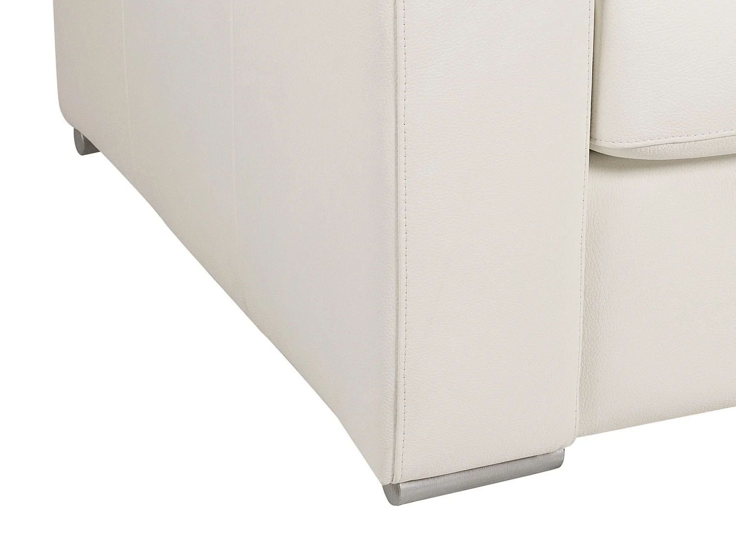 3-sitssoffa med bäddfunktion express 100% vitt buffellädersäng madrass 16 cm. DELECTEA II