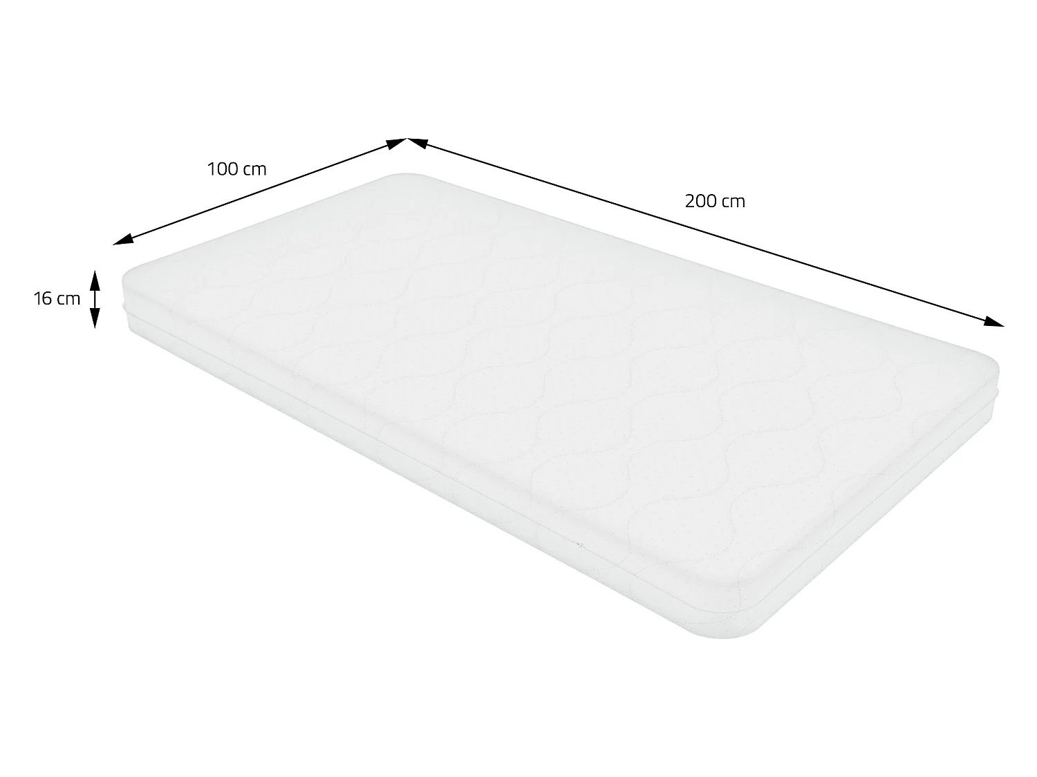 Matelas en mousse froide Oeko-Tex 100x200 cm déhoussable lavable et respirant ML-DESIGN
