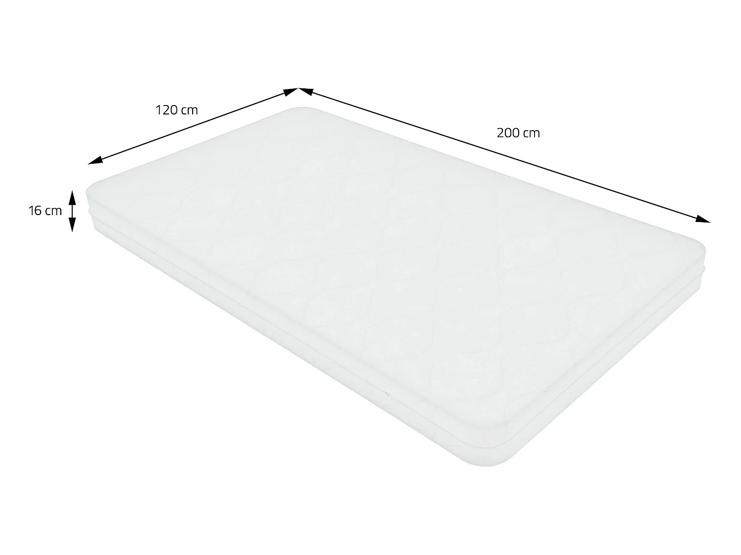 Materasso schiumato a freddo Oeko-Tex 120x200 cm sfoderabile lavabile e traspirante ML-DESIGN