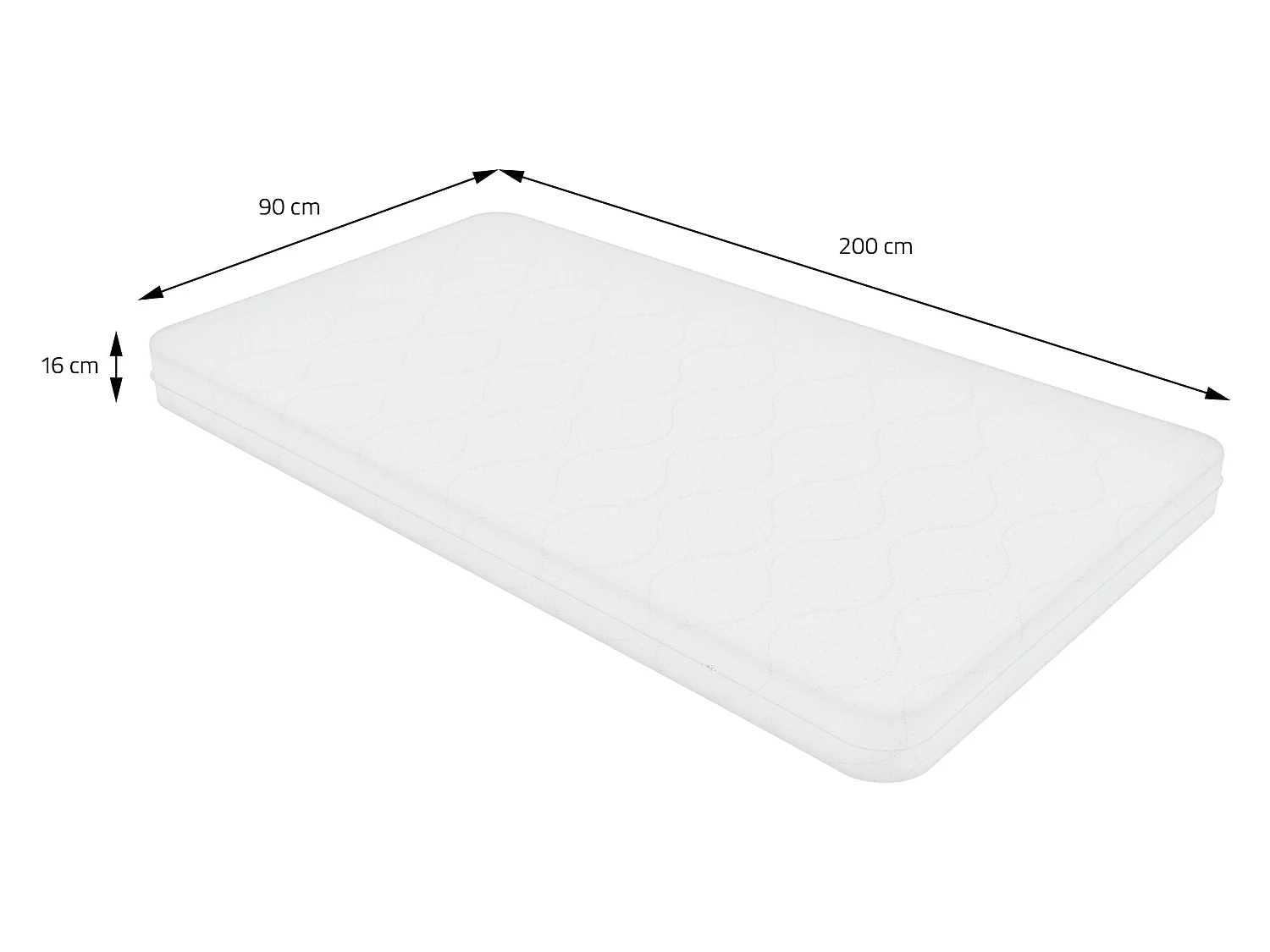 Matelas en mousse froide Oeko-Tex 90x200 cm déhoussable lavable et respirant ML-DESIGN