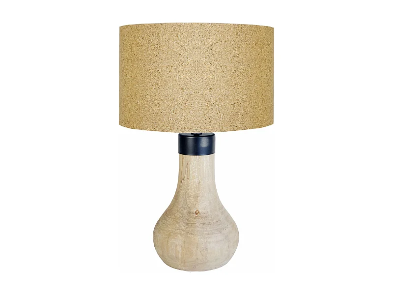 Candeeiro de mesa TOSEL LAM.LUGANO metal rasgar castanho D34 x  H33  cm