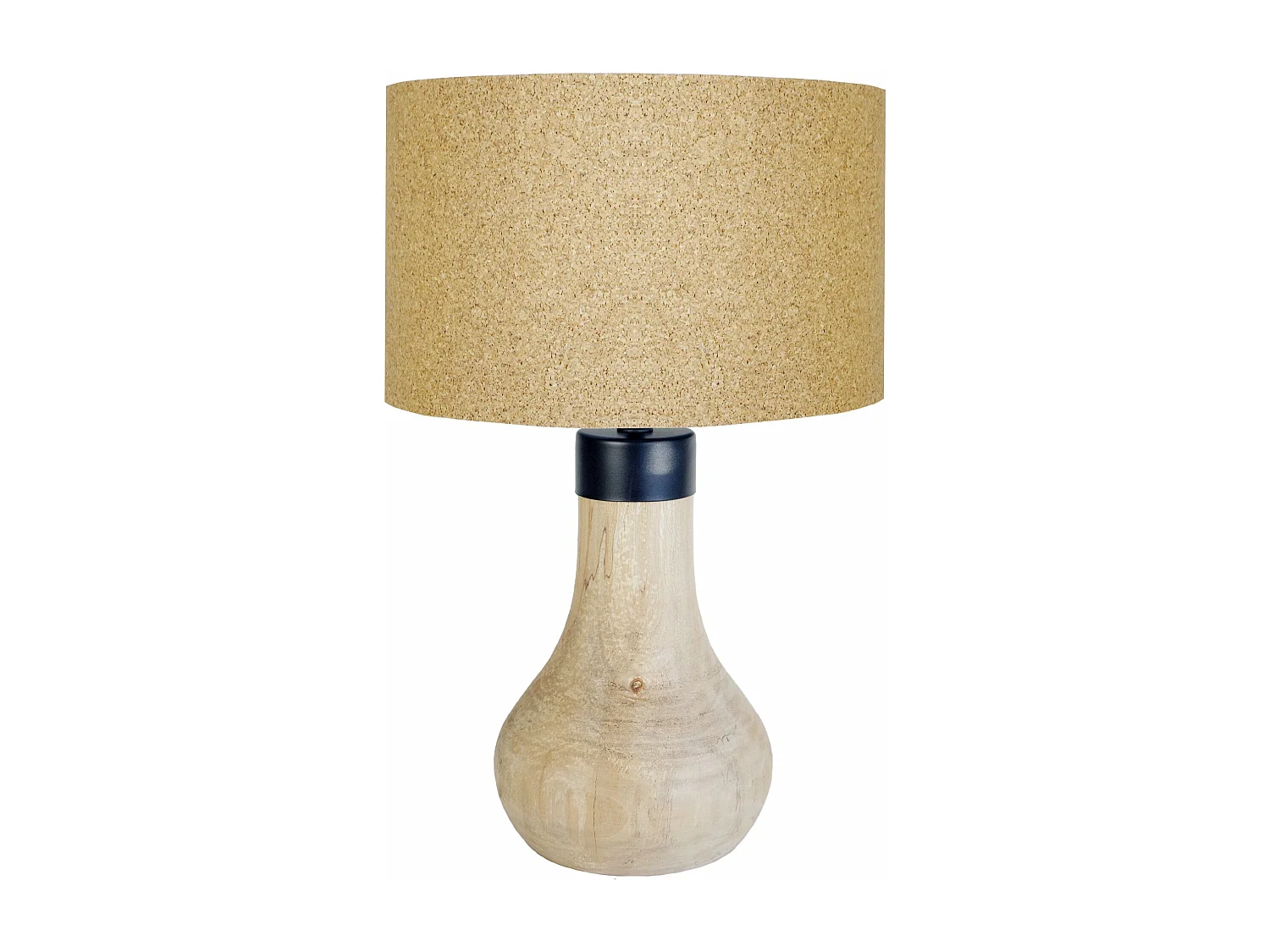 Candeeiro de mesa TOSEL LAM.LUGANO metal rasgar castanho D34 x  H33  cm