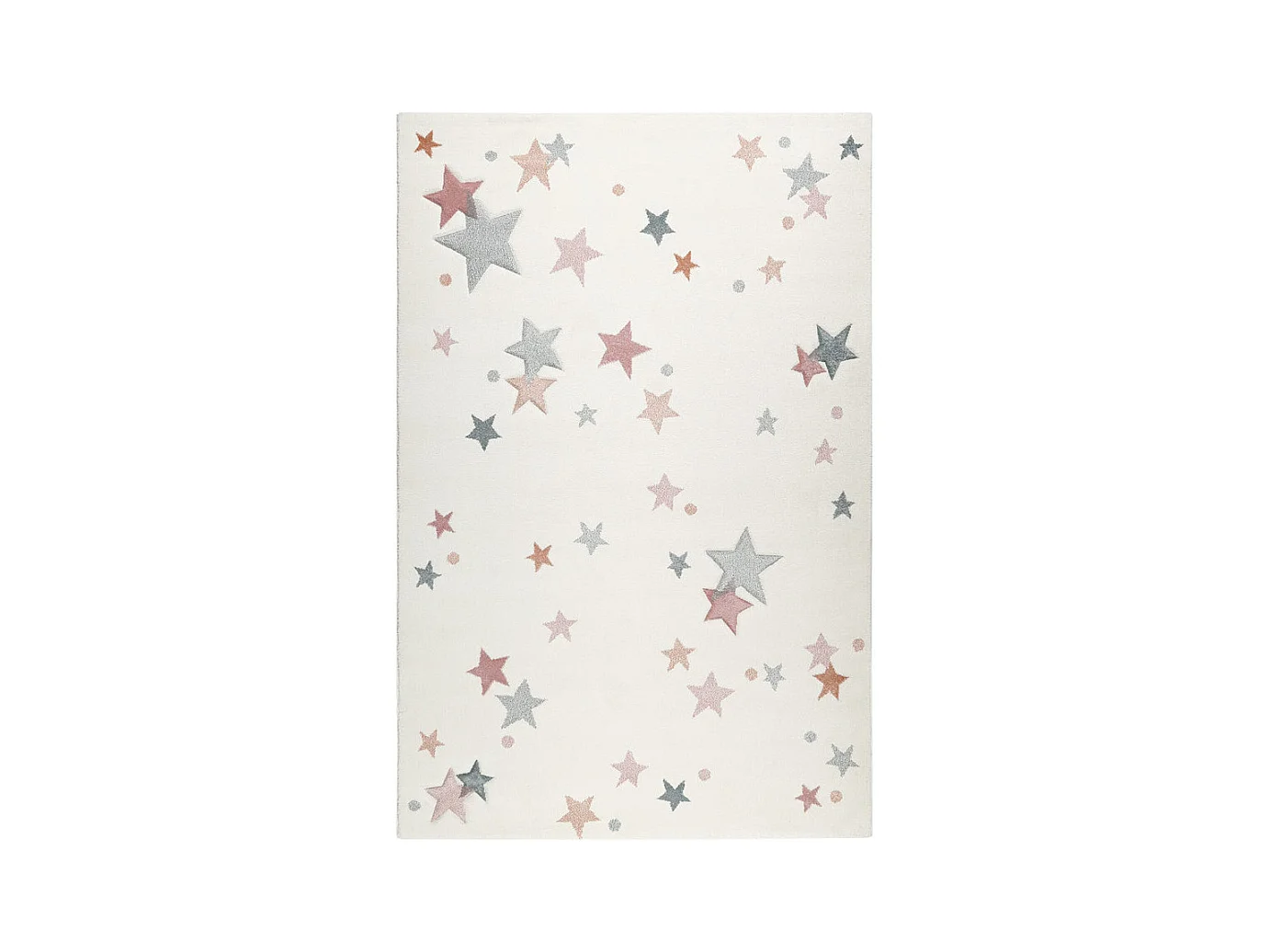 Tapis pour chambre enfant étoilé blanc Jonne Esprit Home Rectangulaire Enfant Tissé