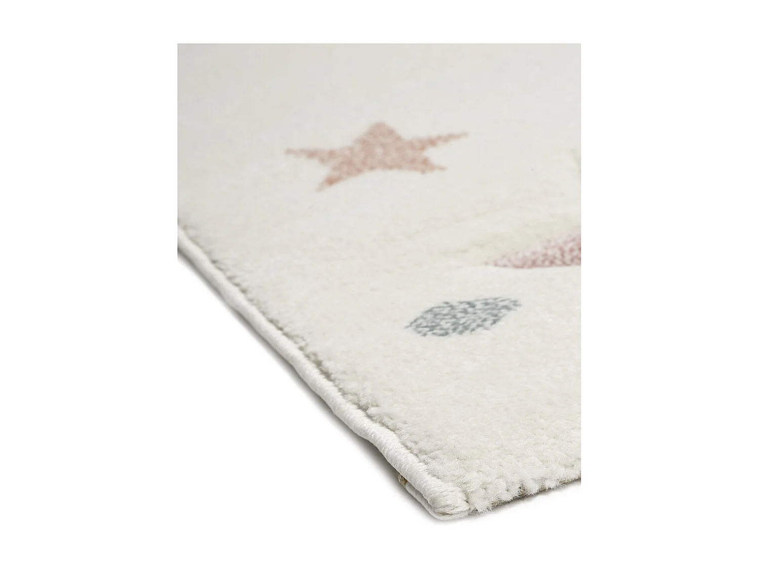 Tapis pour chambre enfant étoilé blanc Jonne Esprit Home Rectangulaire Enfant Tissé